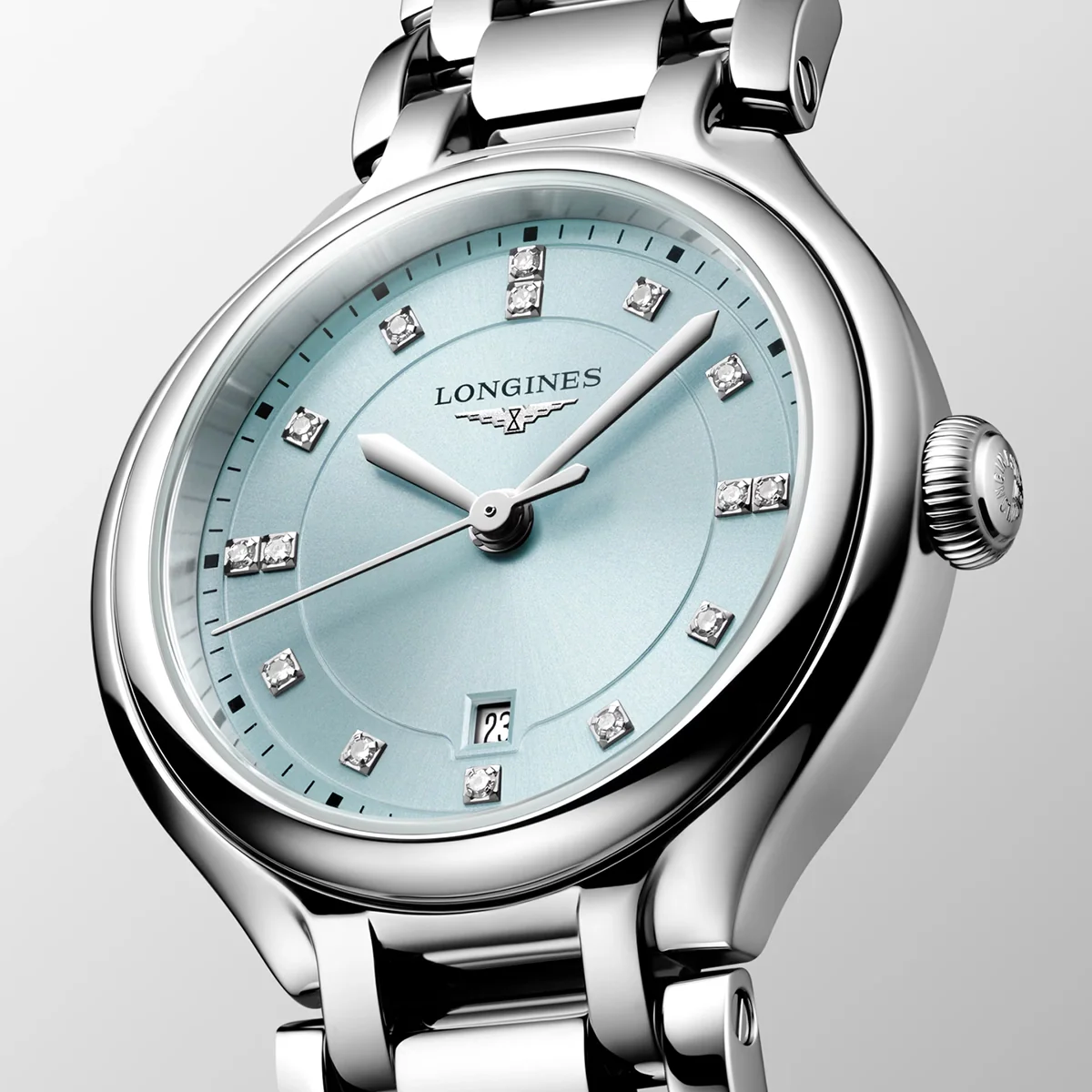 PrimaLuna 30mm Ice Blue Diamond Dial Ladies Bracelet Watch - Image 2