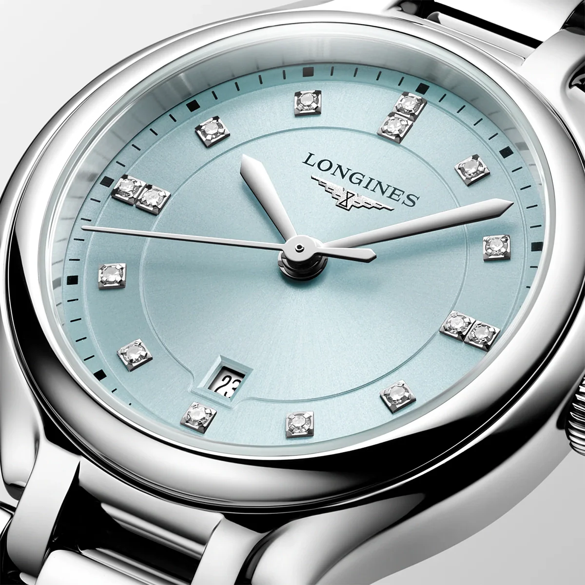 PrimaLuna 30mm Ice Blue Diamond Dial Ladies Bracelet Watch - Image 3
