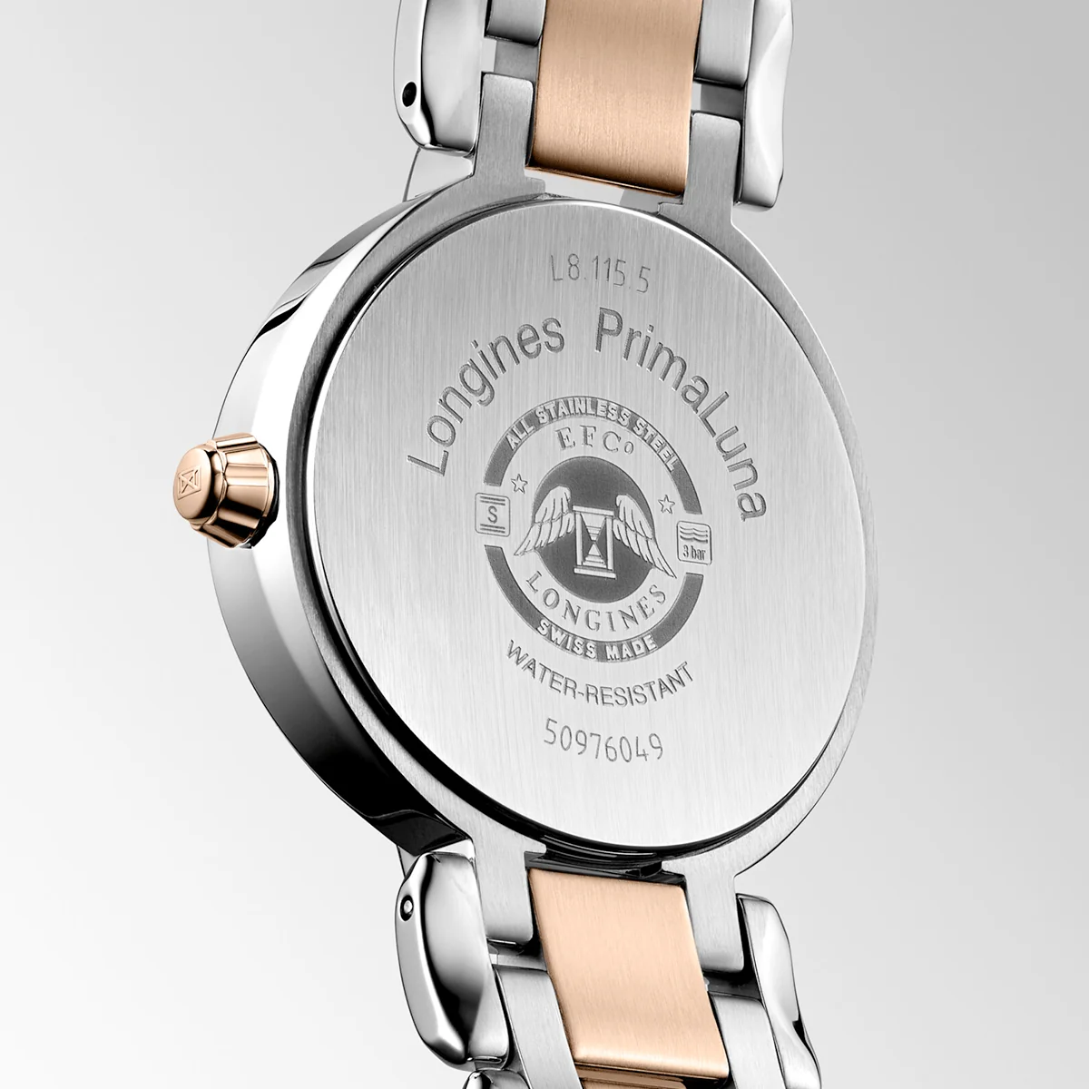 PrimaLuna Moonphase 30.5mm Two-Tone Taupe Dial Ladies Watch - Image 5