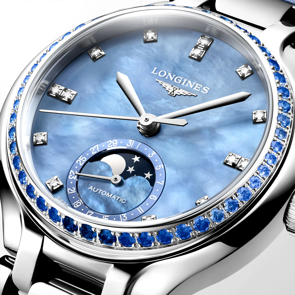 PrimaLuna Moonphase 34mm Steel Automatic Strap Watch - Image 2