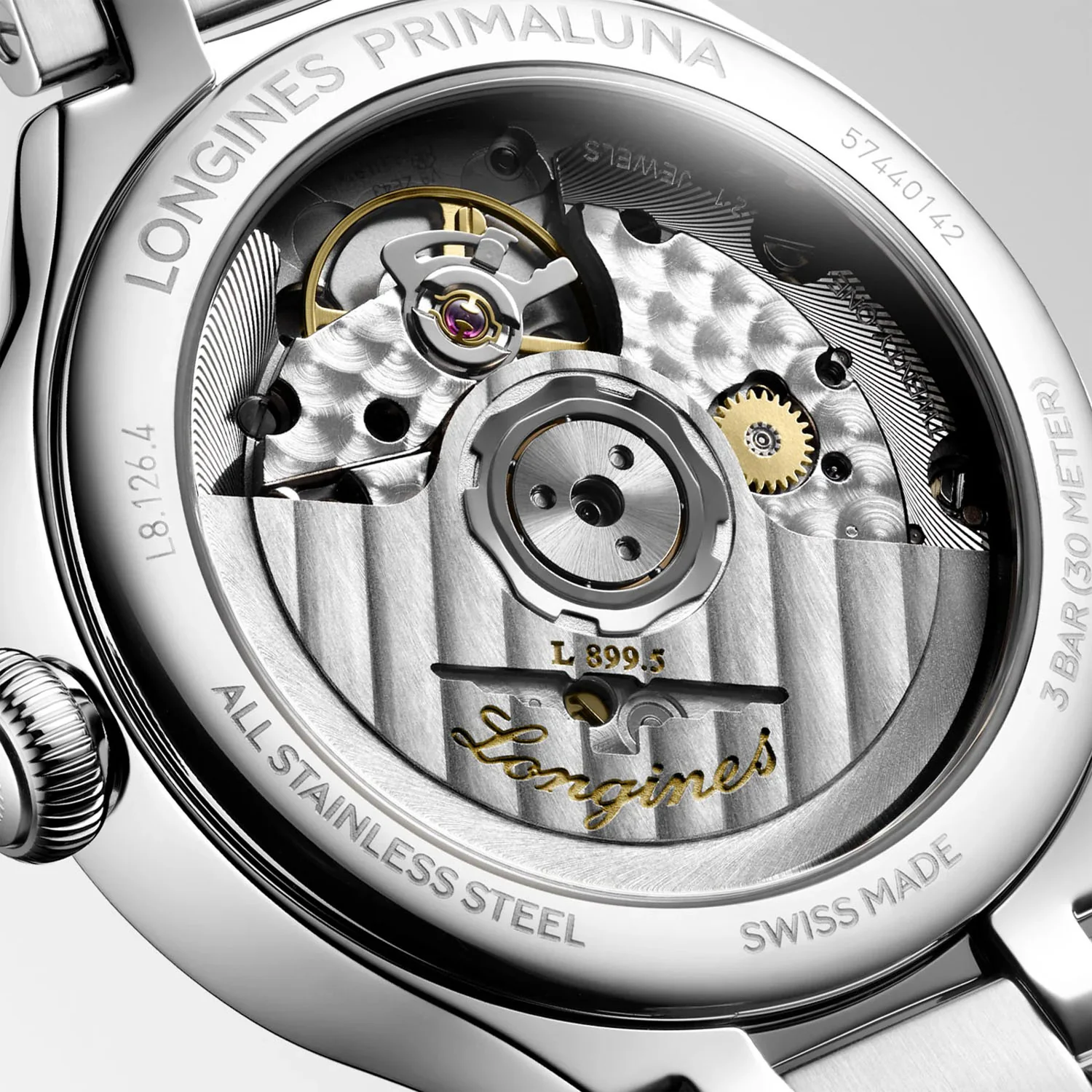 PrimaLuna Moonphase 34mm Steel Automatic Bracelet Watch - Image 6