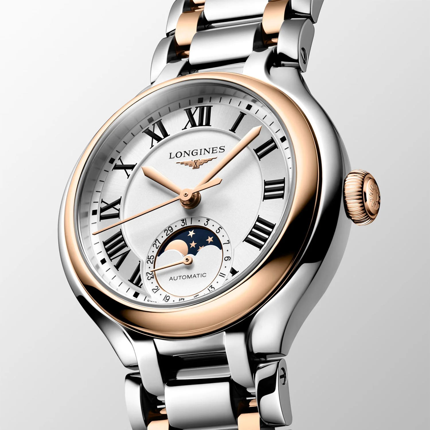 PrimaLuna Moonphase 34mm Two-Tone Ivory Dial Ladies Watch - Image 2