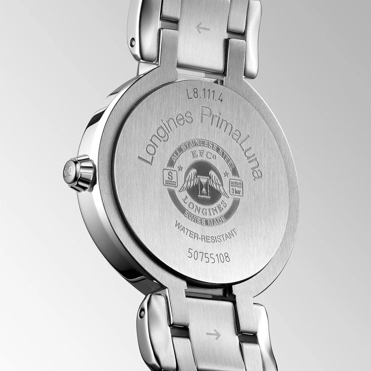 PrimaLuna 26mm Steel Ladies Blue Mother of Pearl Dial Automatic Watch - Image 6