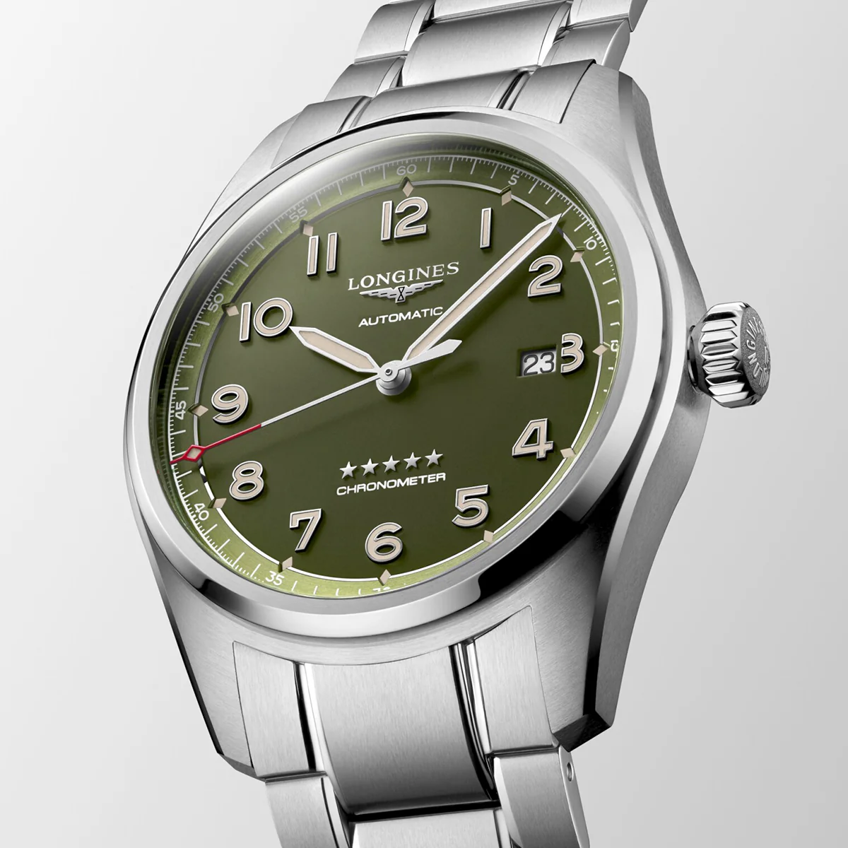 Spirit 42mm Green Dial Automatic Men's Bracelet Watch - Image 5
