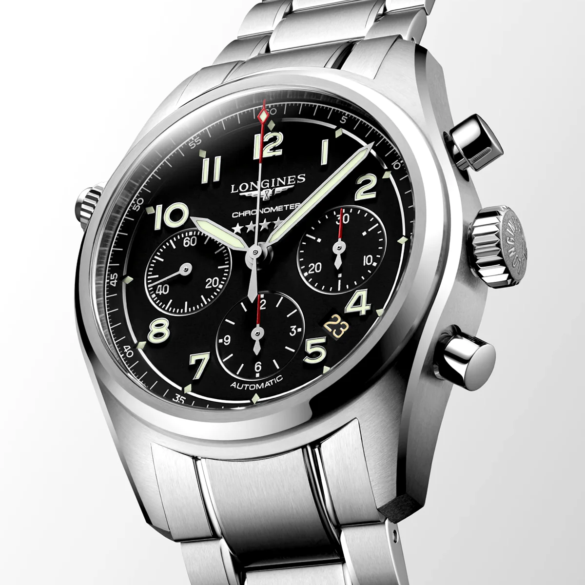 Spirit Chronograph 42mm Black Dial Automatic Bracelet Watch - Image 2