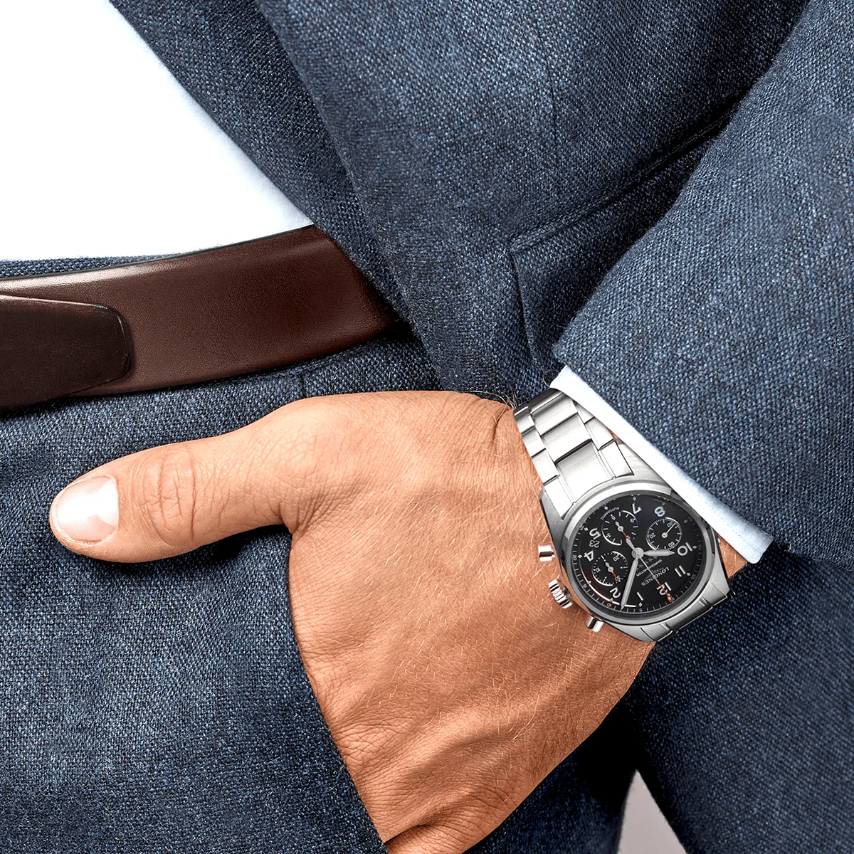 Spirit Chronograph 42mm Black Dial Automatic Bracelet Watch - Image 3