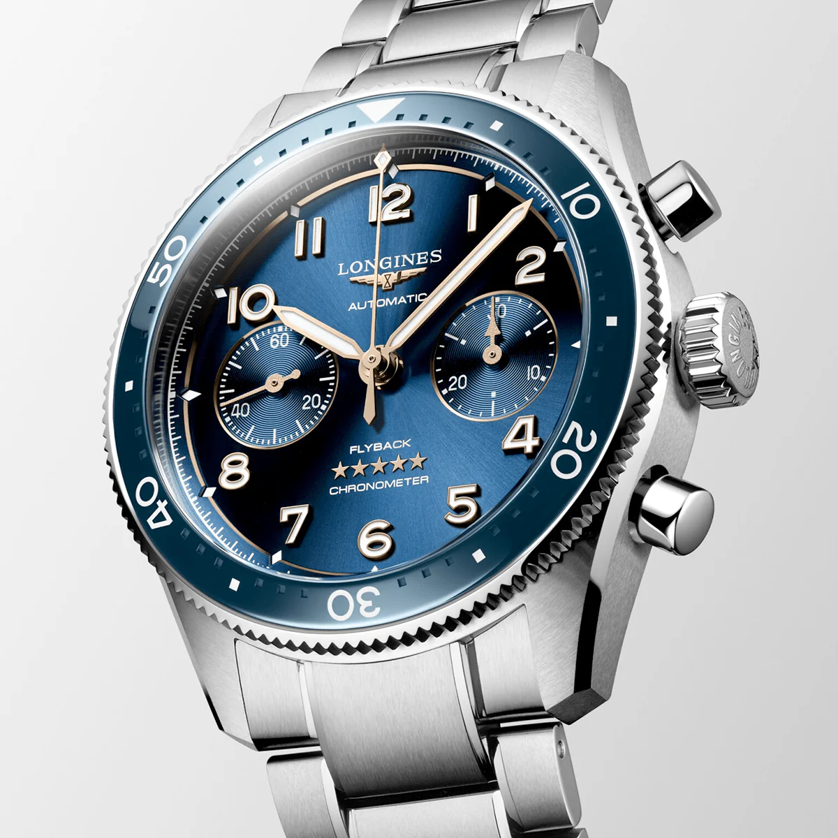 Spirit Flyback 42mm Blue Dial Automatic Chronograph Watch Bracelet Watch - Image 2