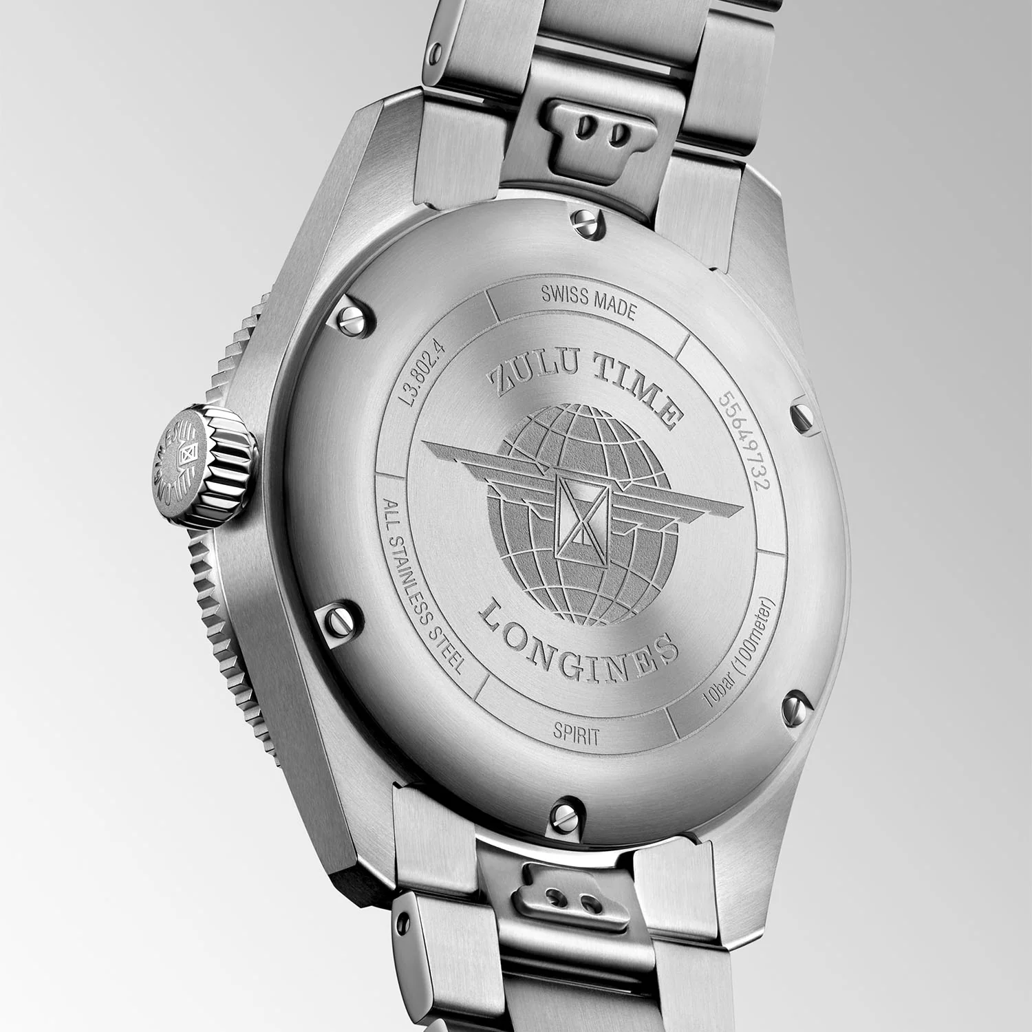 Spirit Zulu Time 39mm Black Dial & Blue Bezel Automatic Bracelet Watch - Image 7