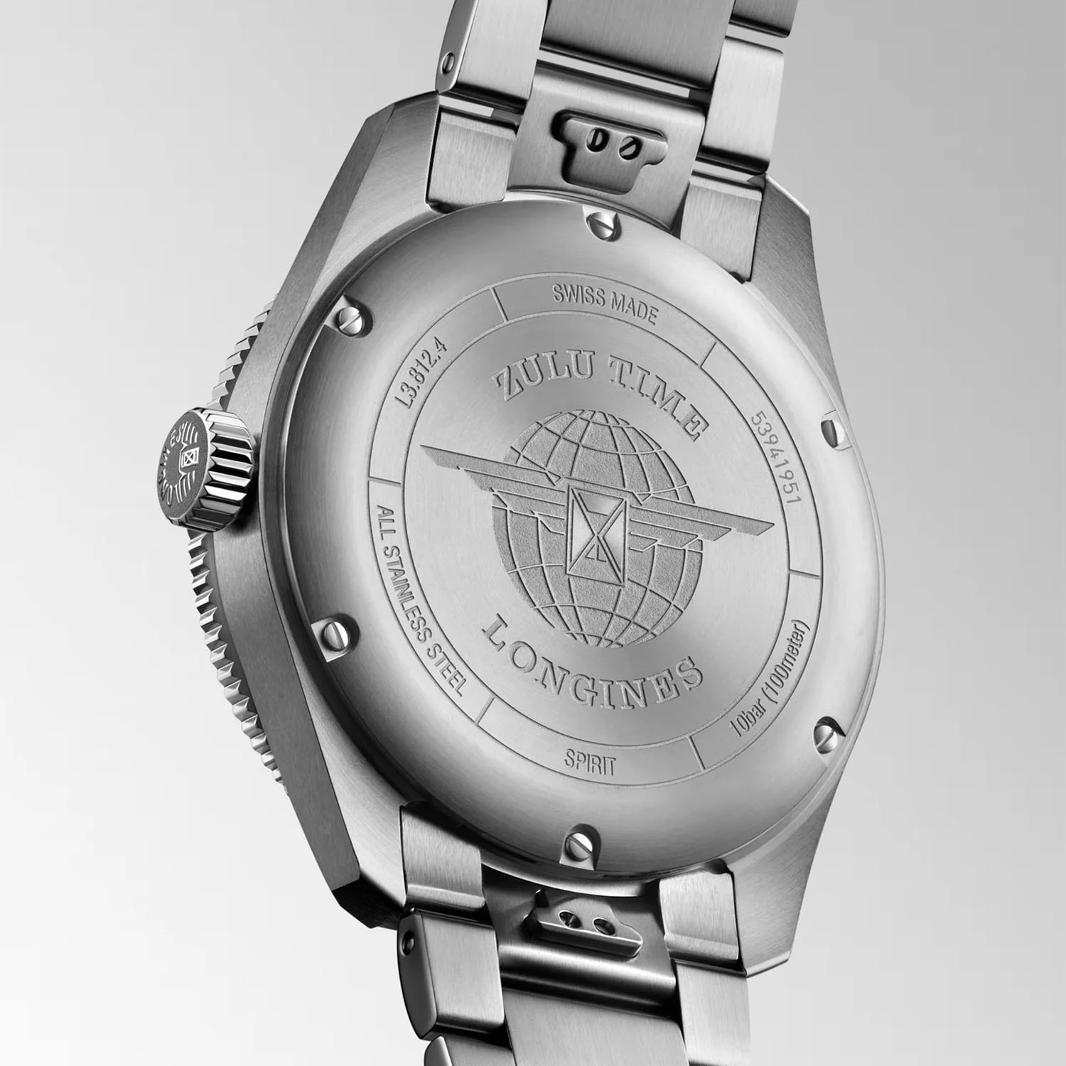 Spirit Zulu Time 42mm Black Dial & Blue Bezel Automatic Bracelet Watch - Image 4
