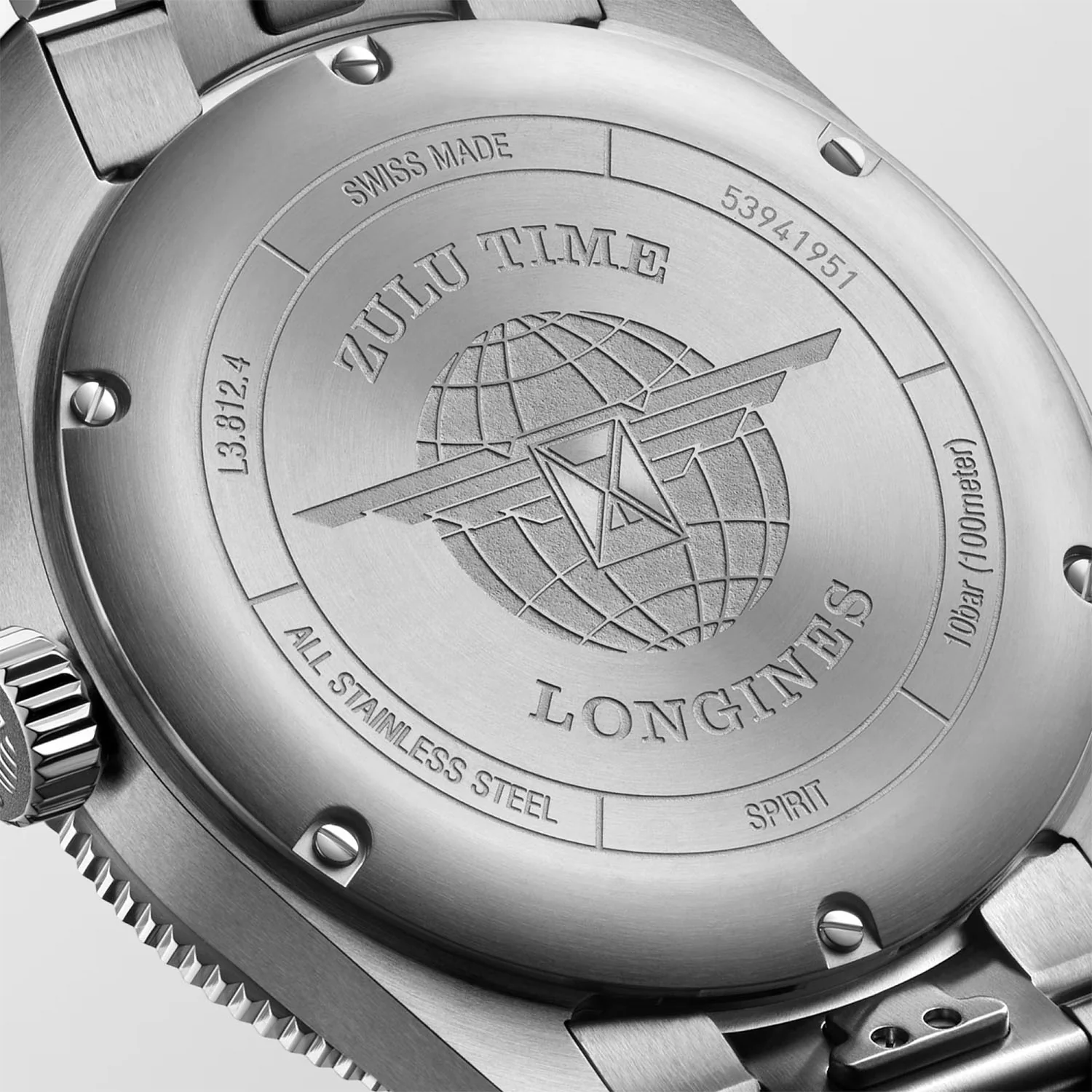 Spirit Zulu Time 42mm Black Dial & Blue Bezel Automatic Bracelet Watch - Image 5