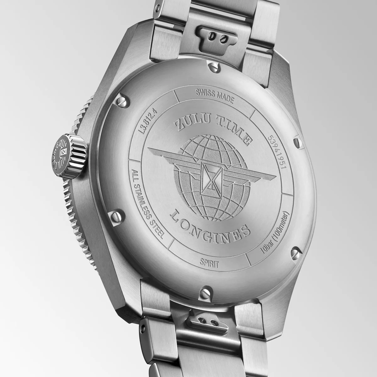 Spirit Zulu Time 42mm Anthracite Dial & Green Bezel Bracelet Watch - Image 4