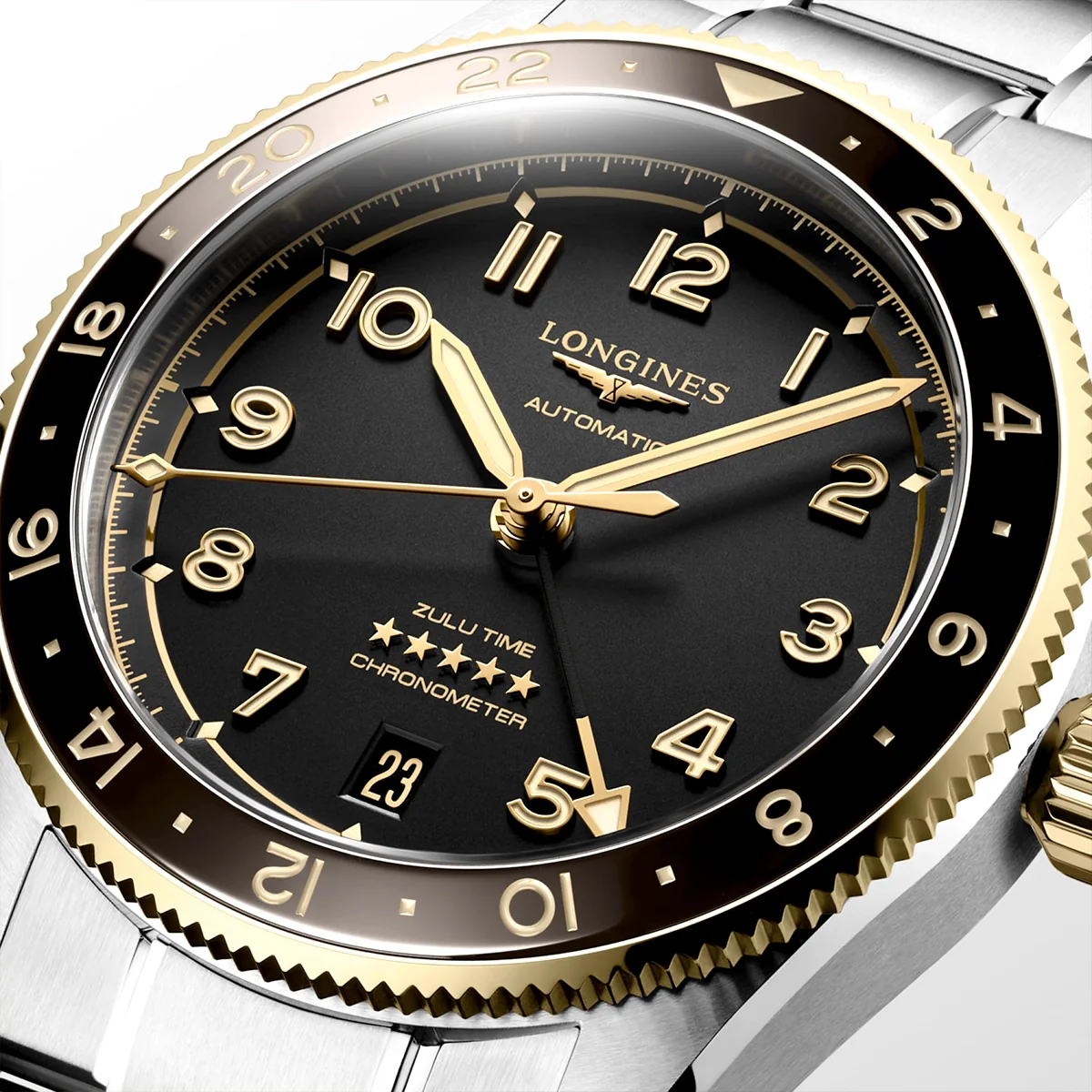 Spirit Zulu Time 39mm Anthracite Dial & Bezel Bracelet Watch - Image 2