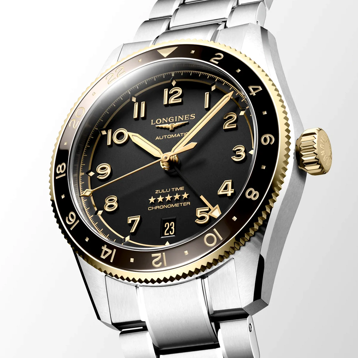 Spirit Zulu Time 39mm Anthracite Dial & Bezel Bracelet Watch - Image 3