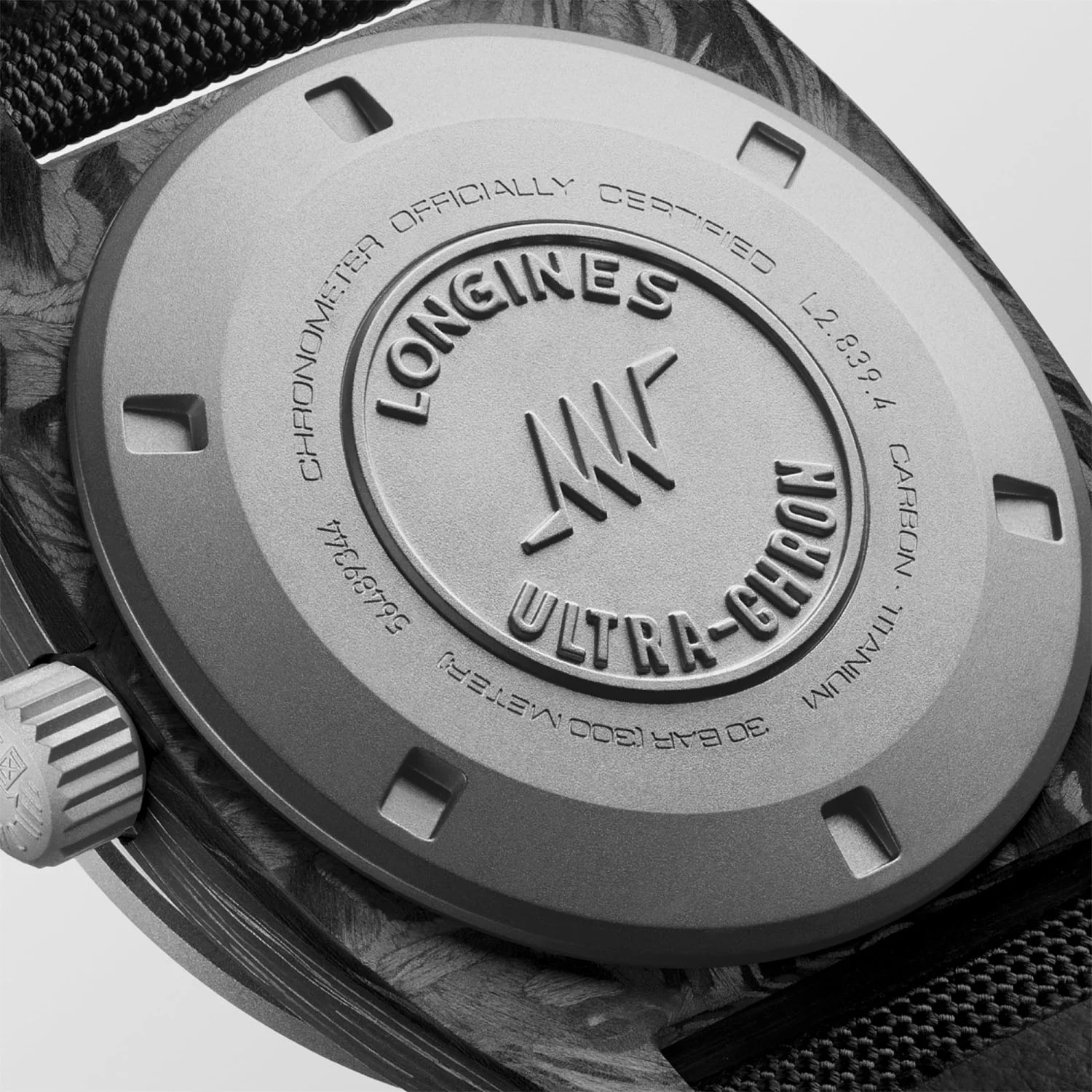 Ultra-Chron Carbon 43mm Anthracite Dial Mens Strap Watch - Image 4