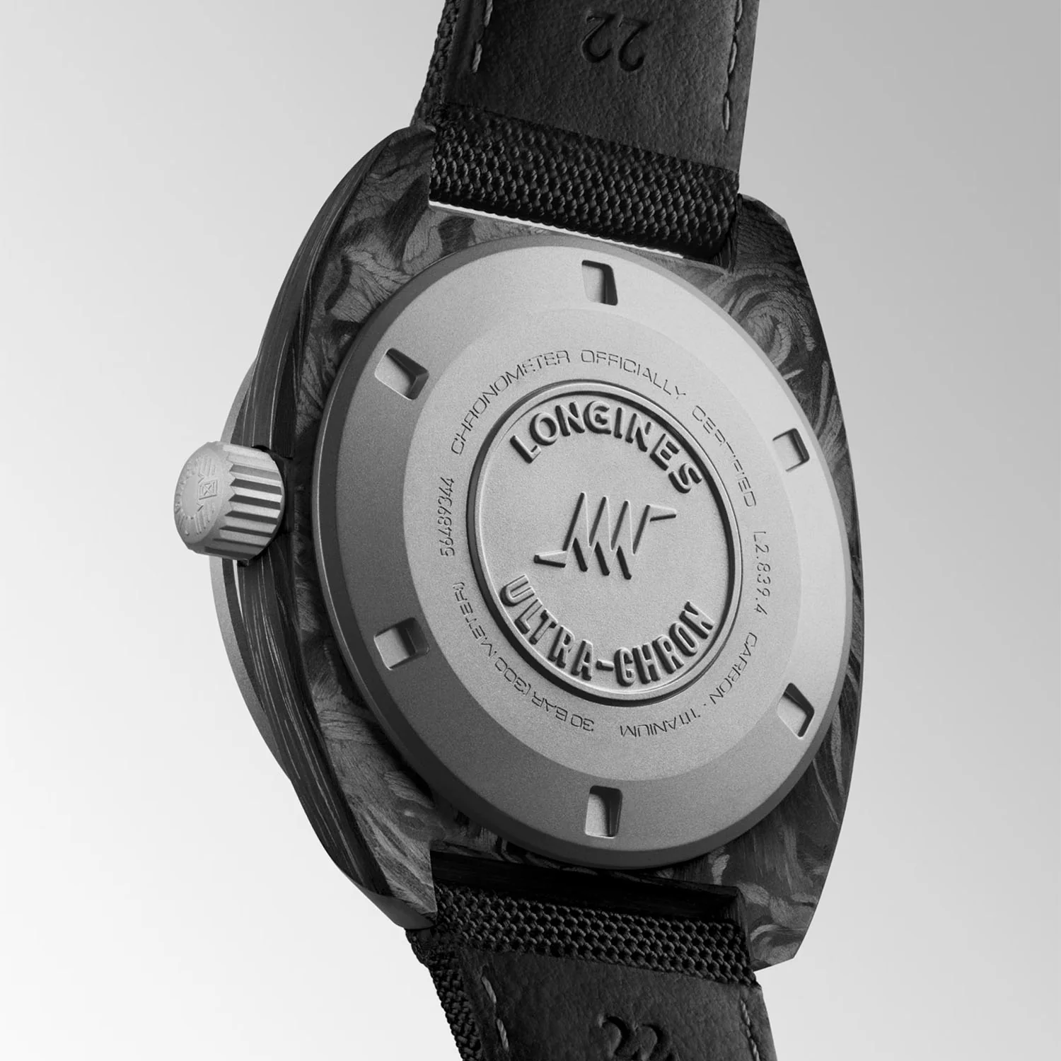 Ultra-Chron Carbon 43mm Anthracite Dial Mens Strap Watch - Image 5