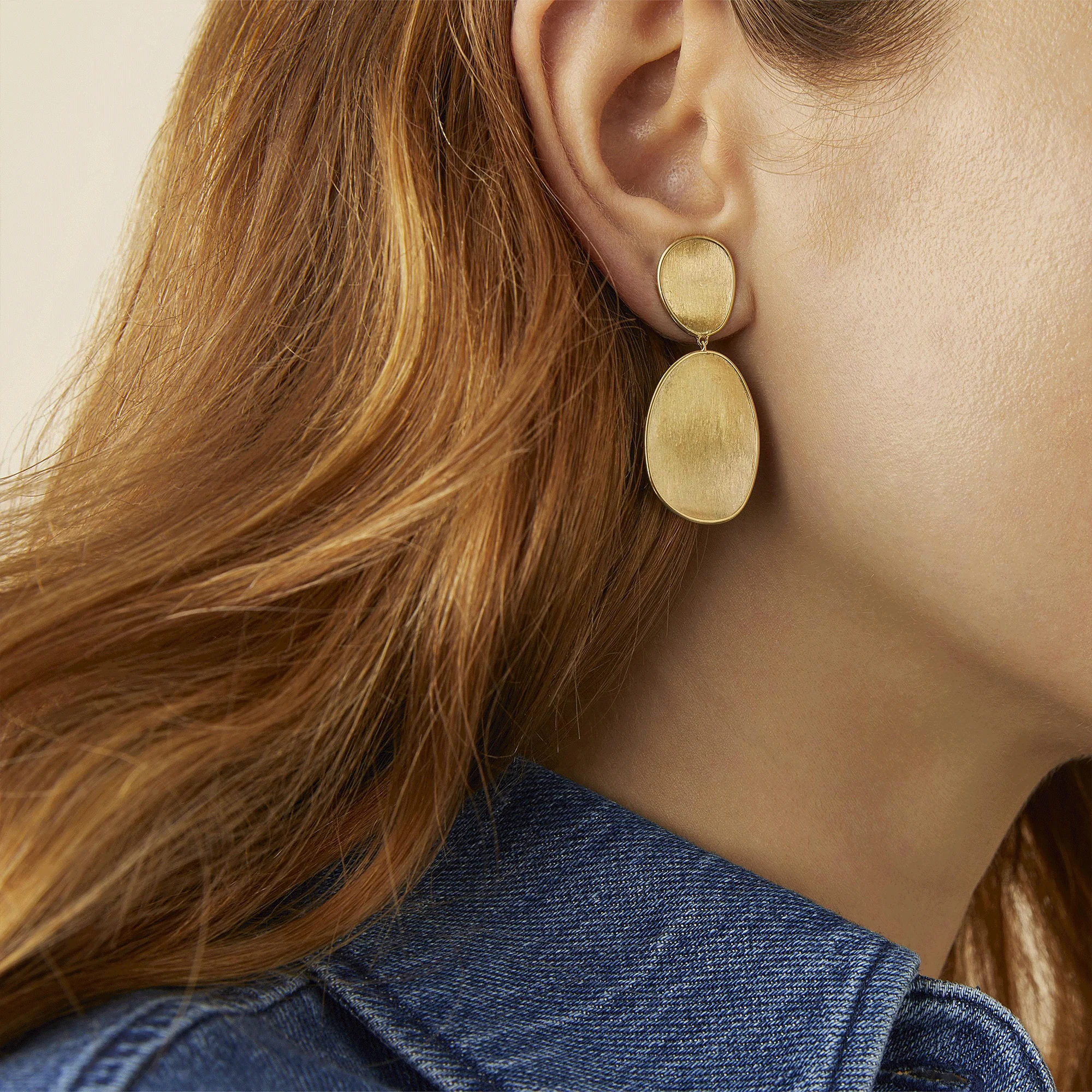 Lunaria 18ct Yellow Gold Drop Earrings - Image 2
