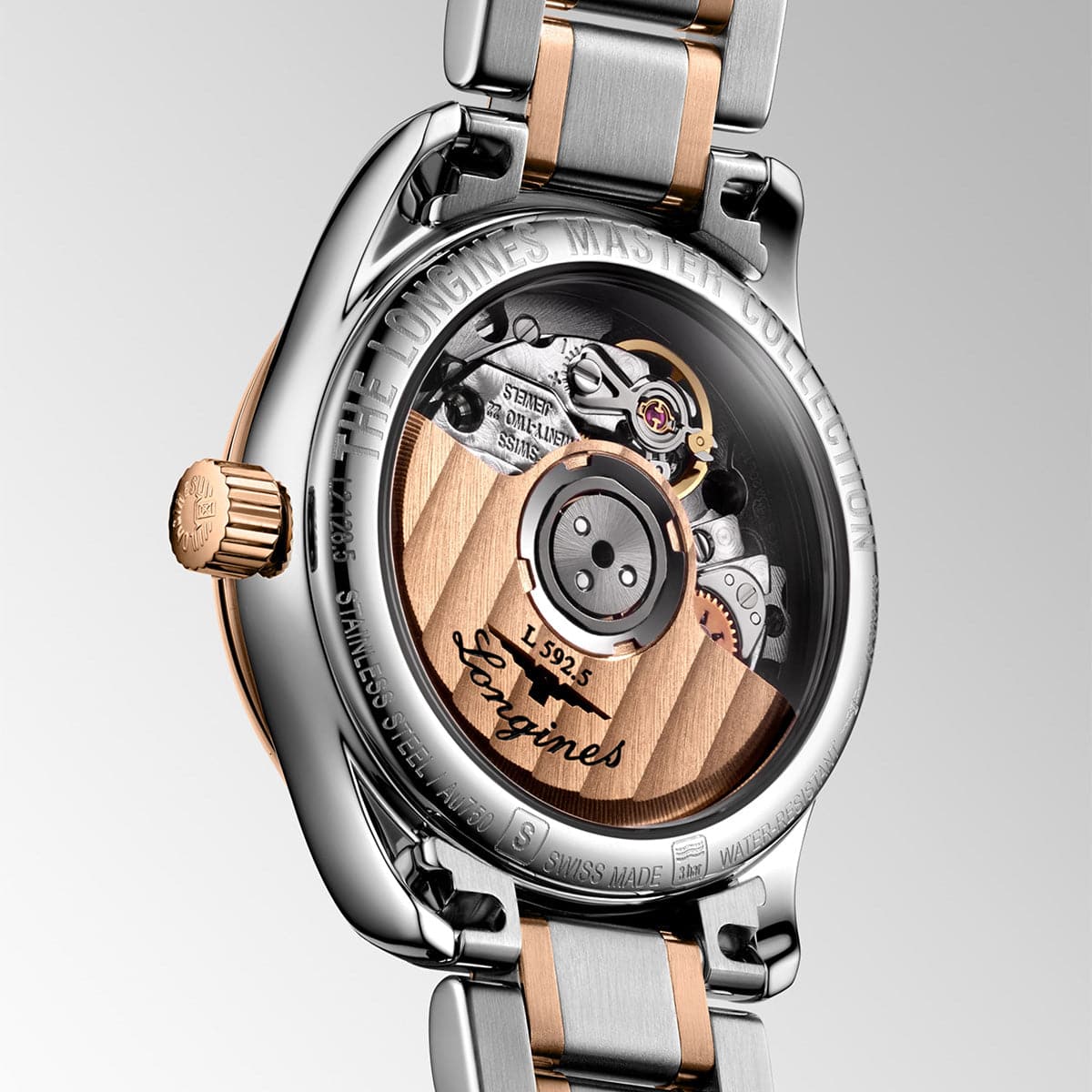 Master Collection 25.5mm Silver and Rose Gold Silver Dial Bracelet Watch - Image 2