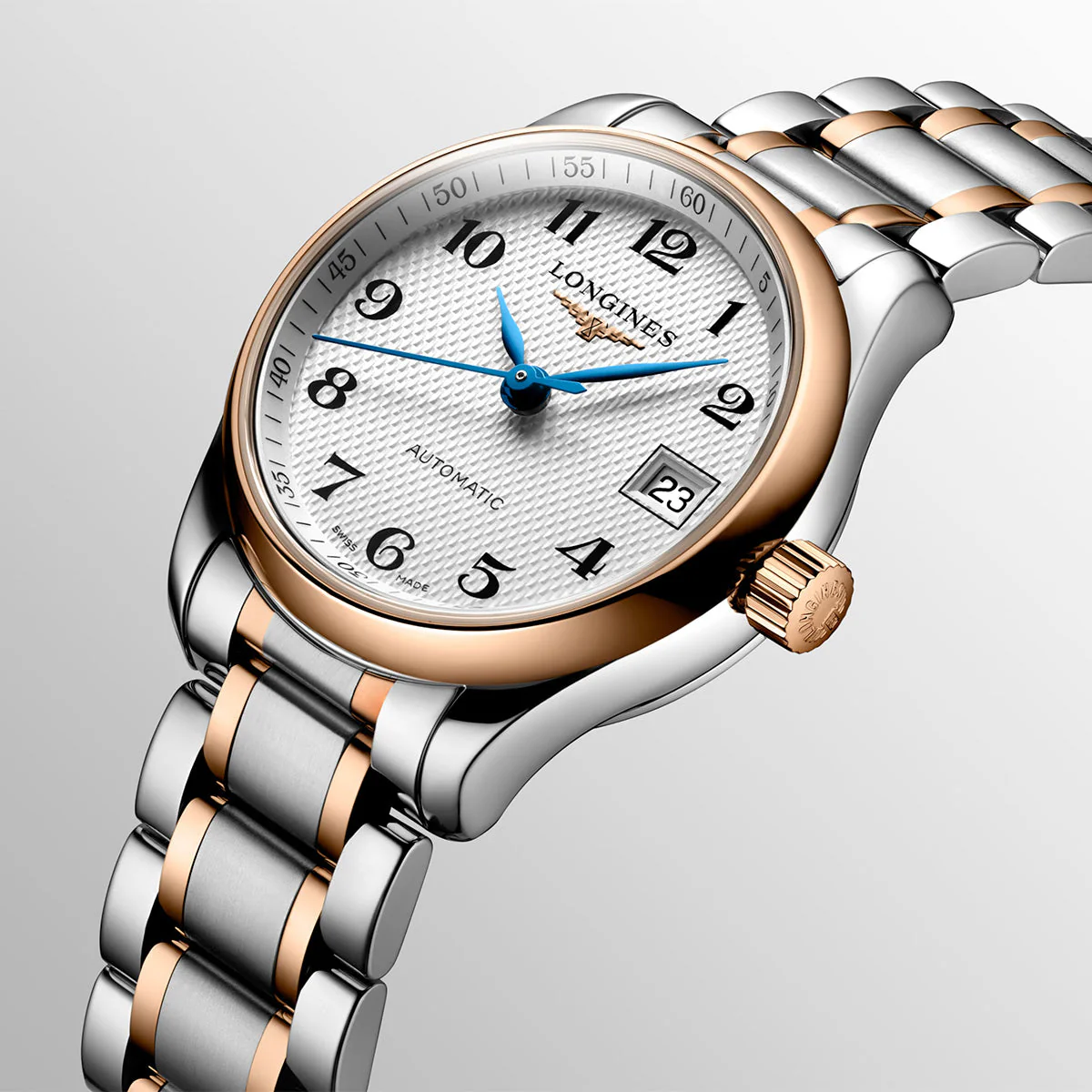 Master Collection 25.5mm Silver and Rose Gold Silver Dial Bracelet Watch - Image 5