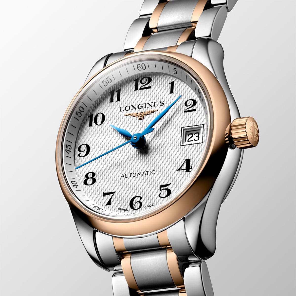 Master Collection 25.5mm Silver and Rose Gold Silver Dial Bracelet Watch - Image 8