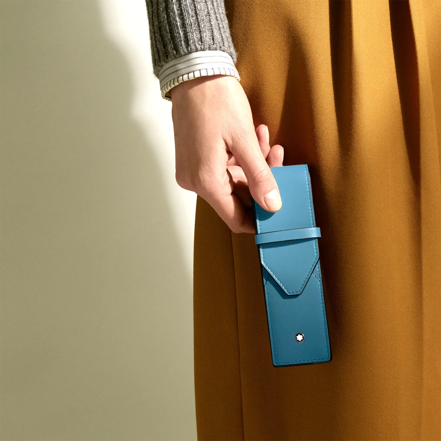 Meisterstück Smoky Blue 2 Pen Pouch - Image 2