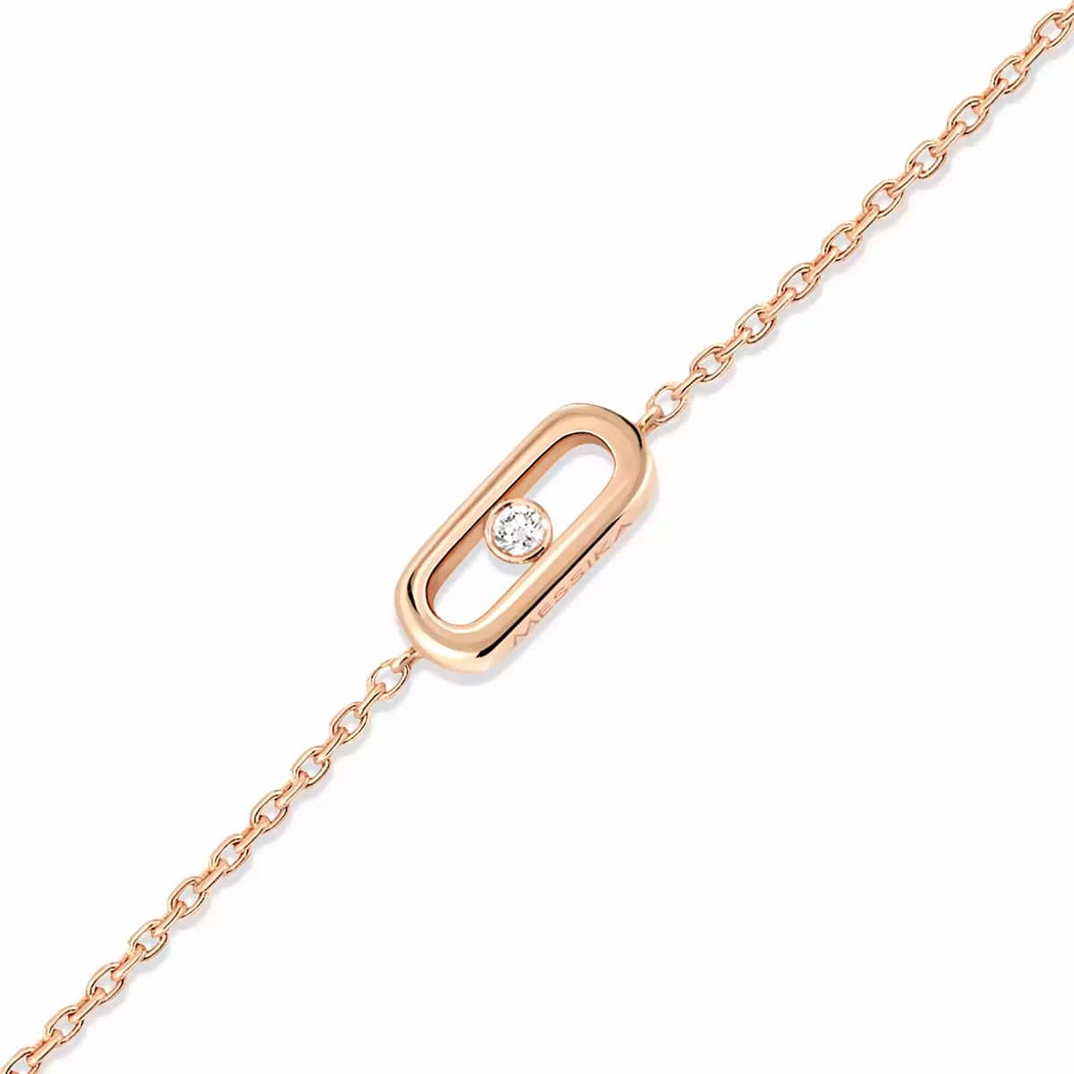 18ct Pink Gold Diamond Messika Cares Bracelet - Image 2