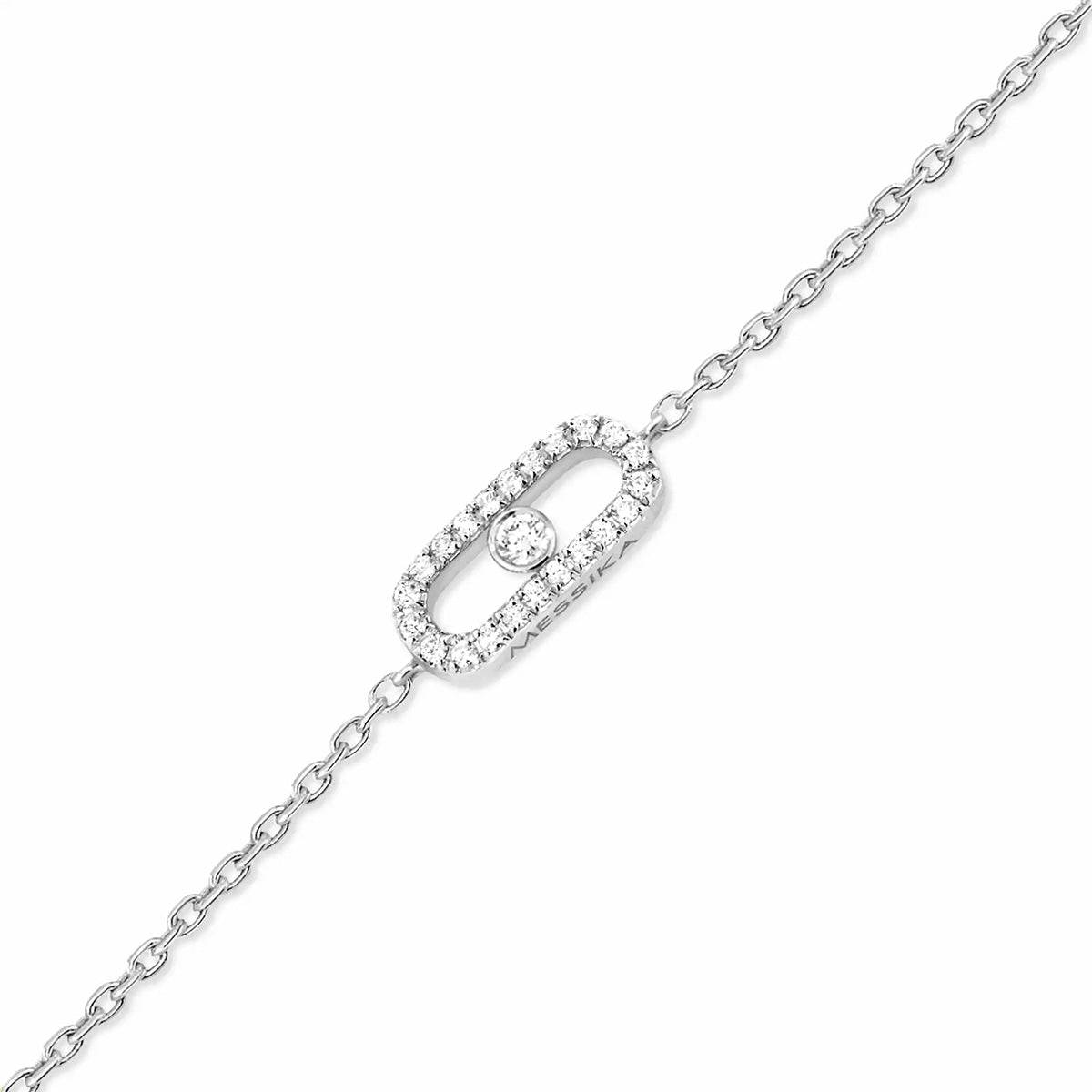 18ct White Gold Pave Diamond Set Messika Cares Bracelet - Image 2