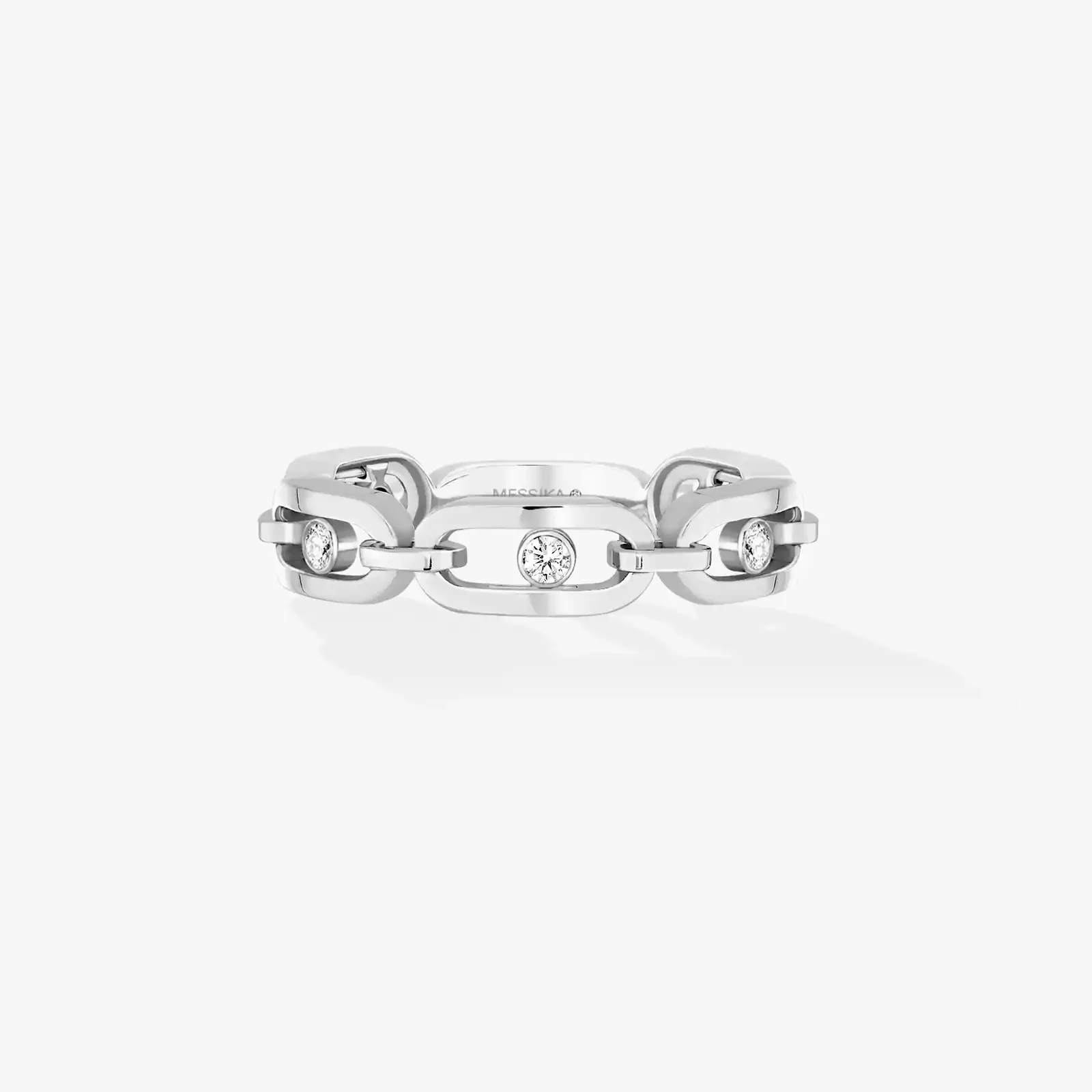 Move Link 18ct White Gold And Diamond Set Ring - Image 3
