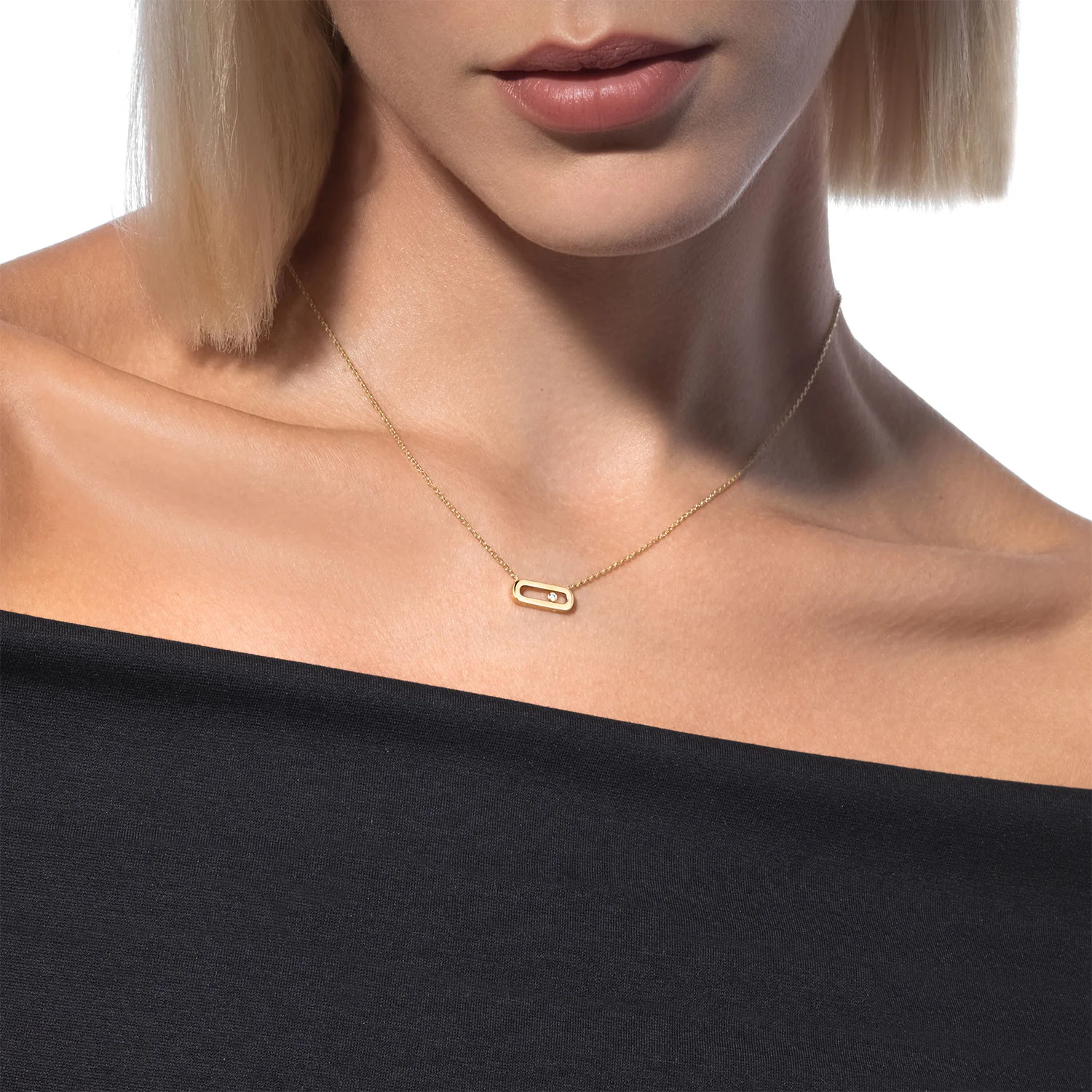 Move Uno 18ct Yellow Gold Diamond Necklace - Image 2