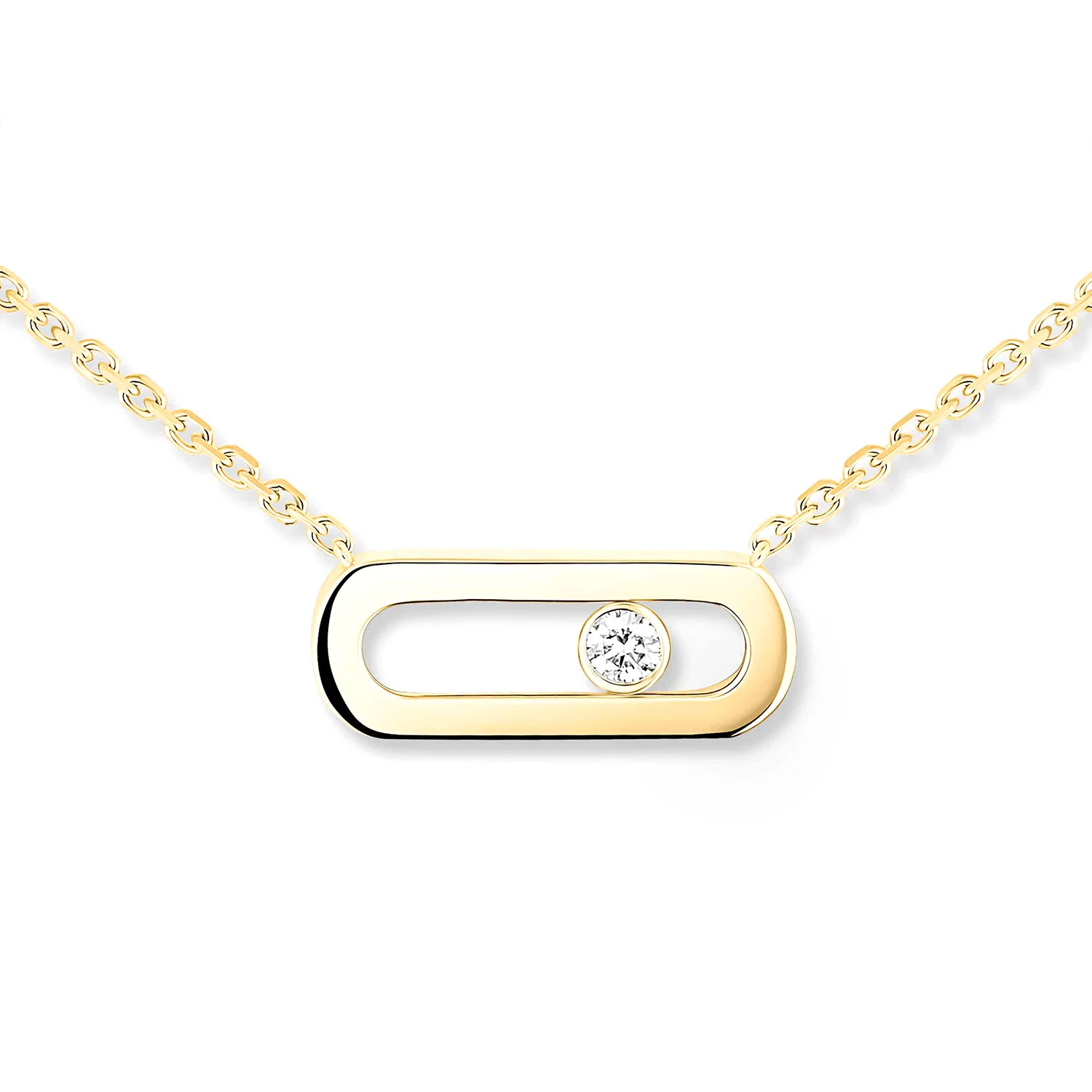 Move Uno 18ct Yellow Gold Diamond Necklace - Image 3