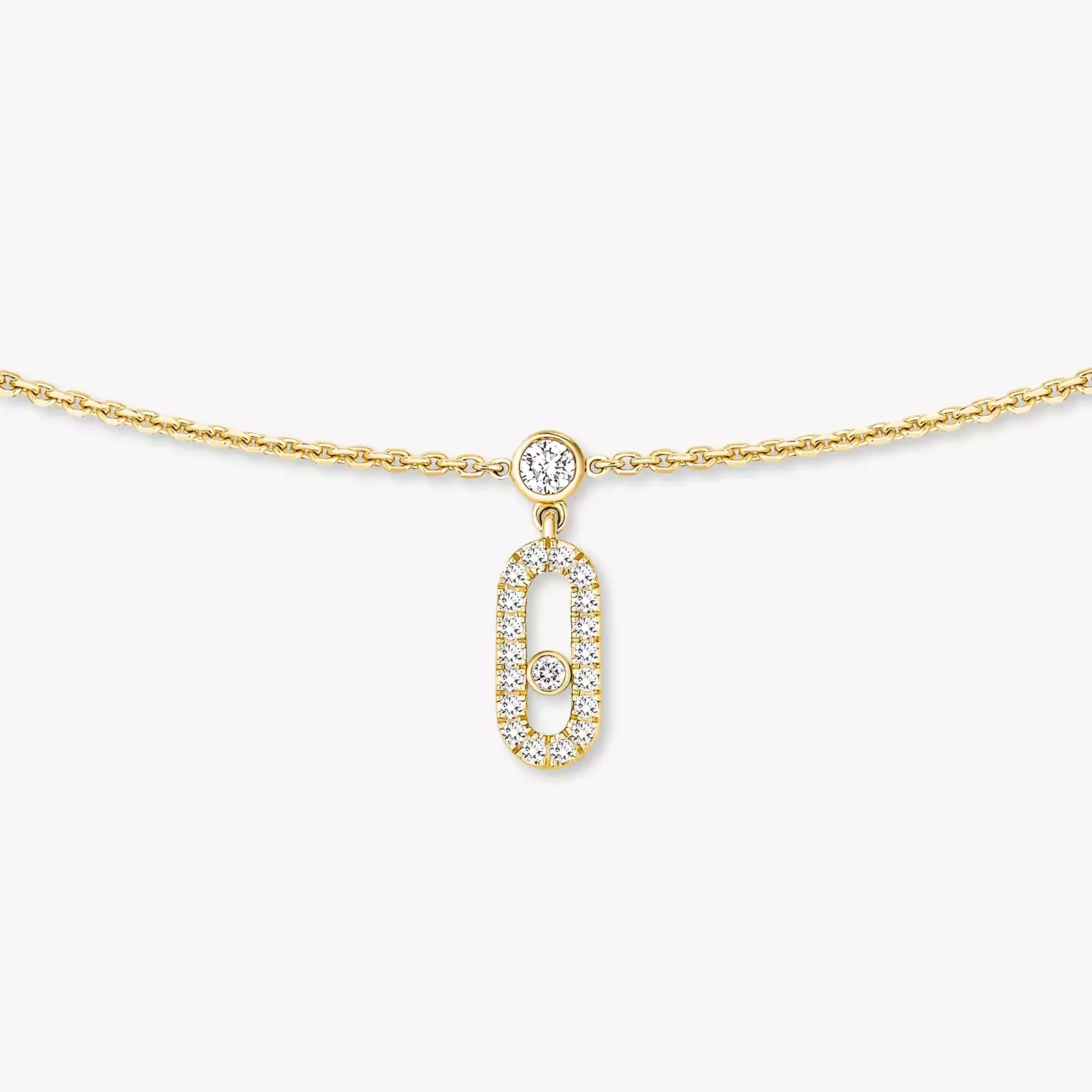Move Uno 18ct Yellow Gold Diamond Pendant Choker - Image 3