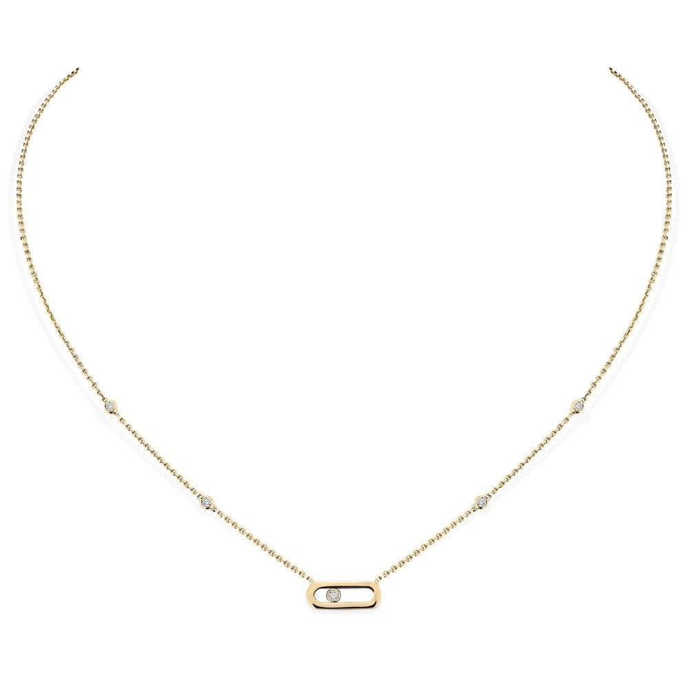 18ct Yellow Gold Move Uno Diamond Necklace - Image 2