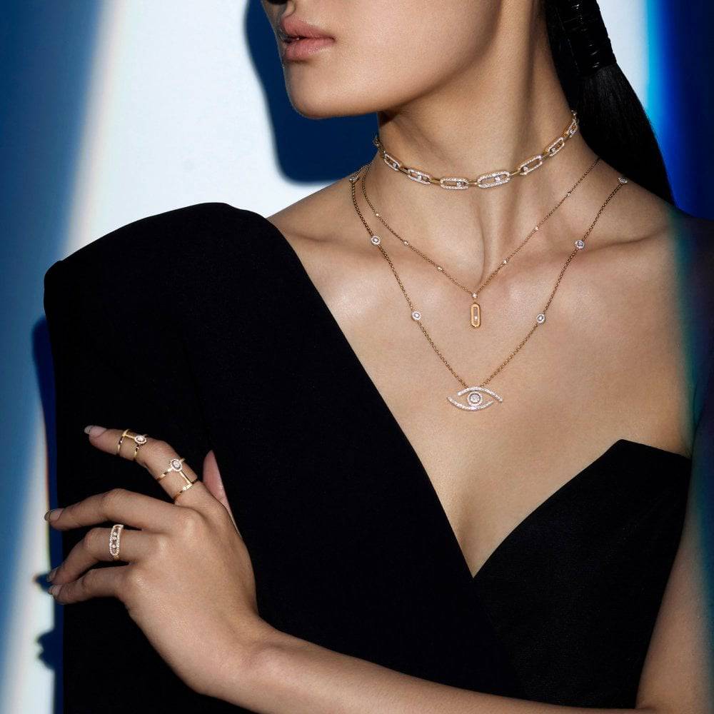 Move Uno Long Necklace 18ct Pink Gold - Image 3