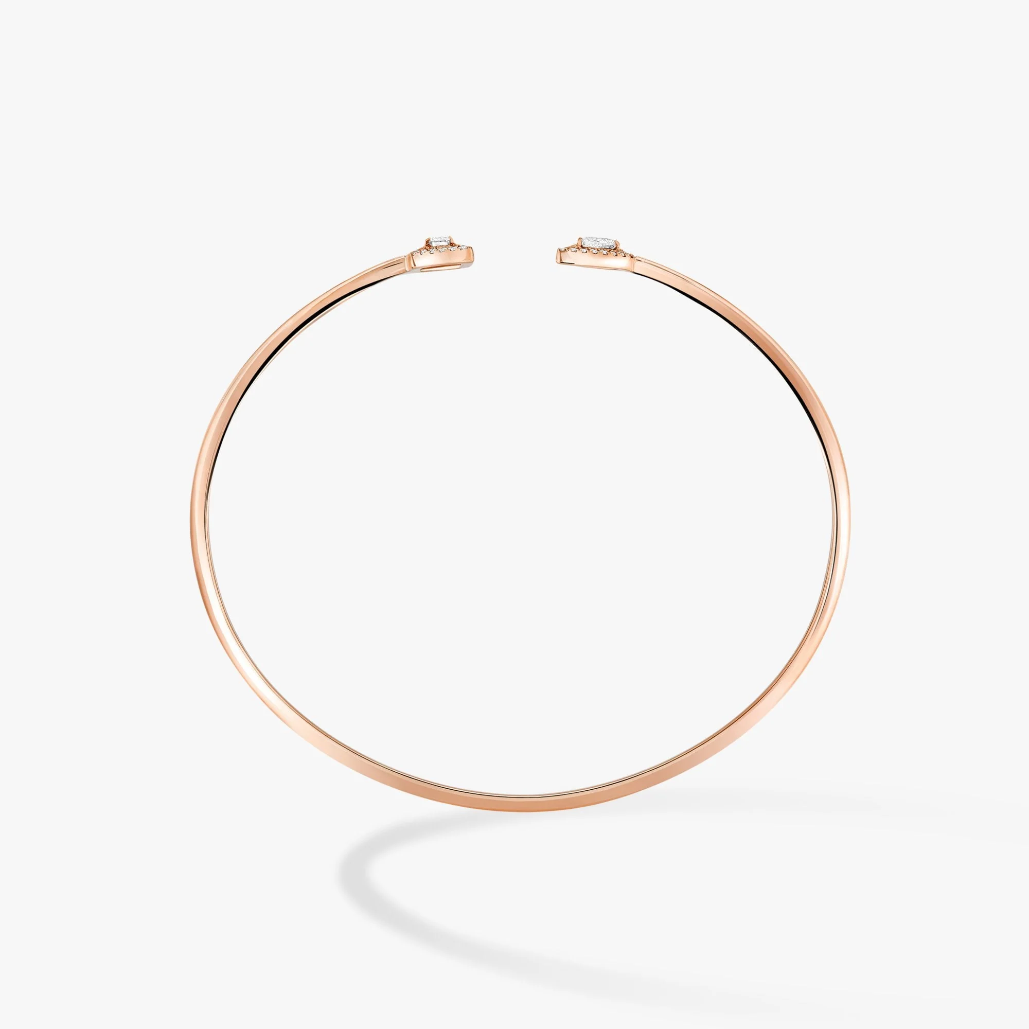 My Twin Toi & Moi 18ct Pink Gold Diamond Bangle - Image 2
