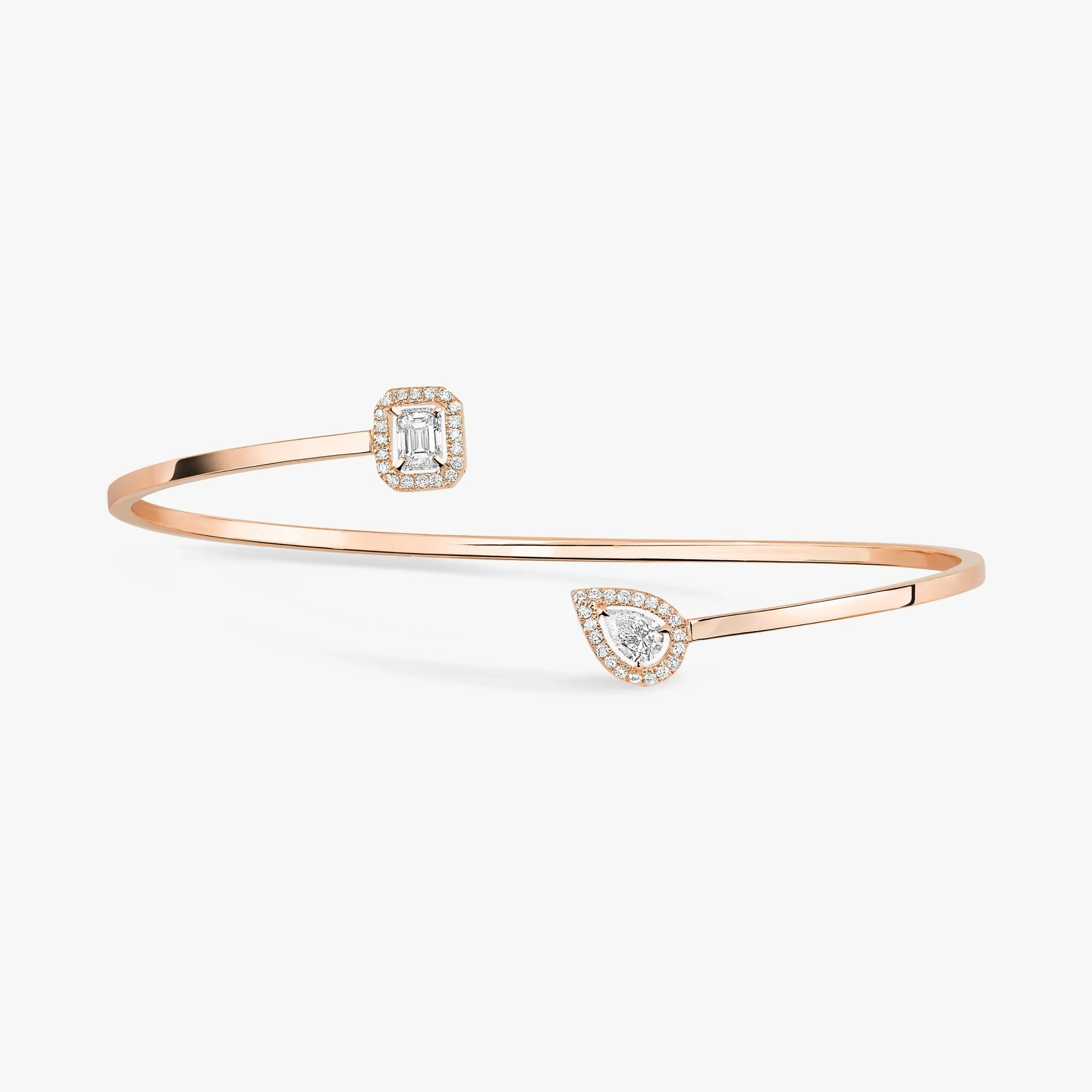 My Twin Toi & Moi 18ct Pink Gold Diamond Bangle - Image 4