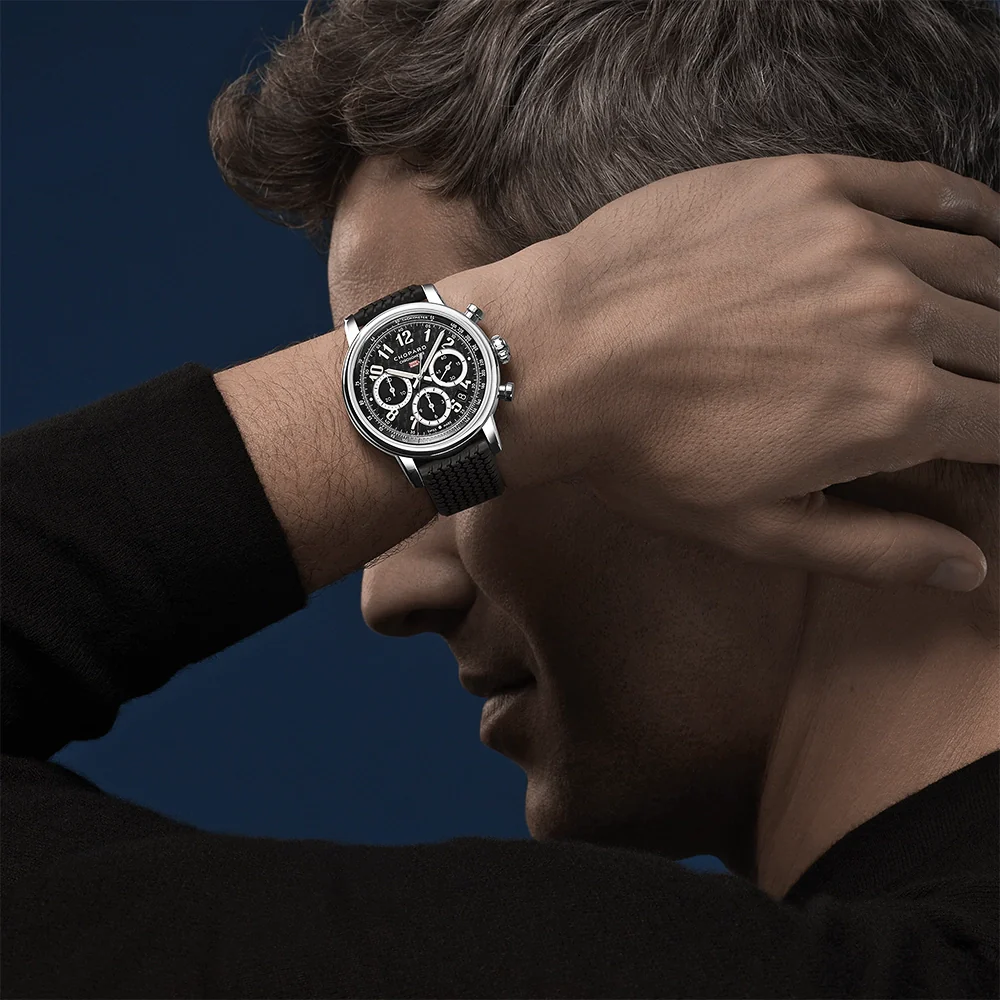 Mille Miglia Black Dial 42mm Chronograph Strap Watch - Image 2