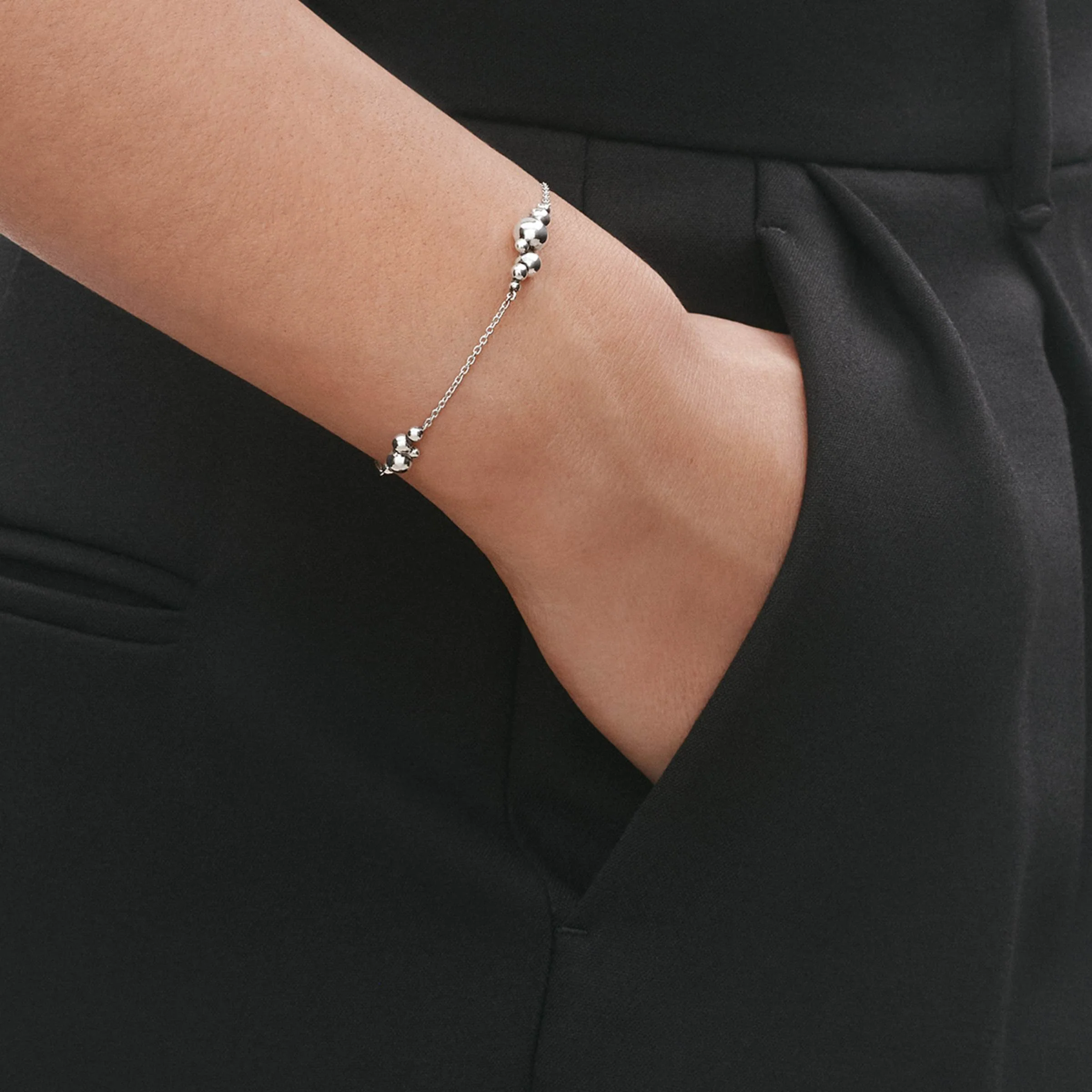 Moonlight Grapes Silver Chain Bracelet - Image 3