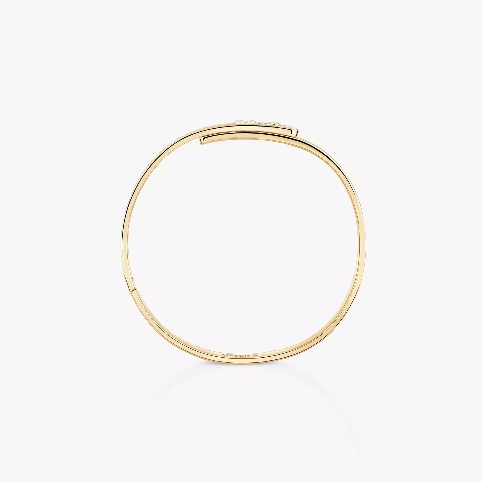 Move Noa 18ct Yellow Gold Pave Diamond Set Bangle - Image 4