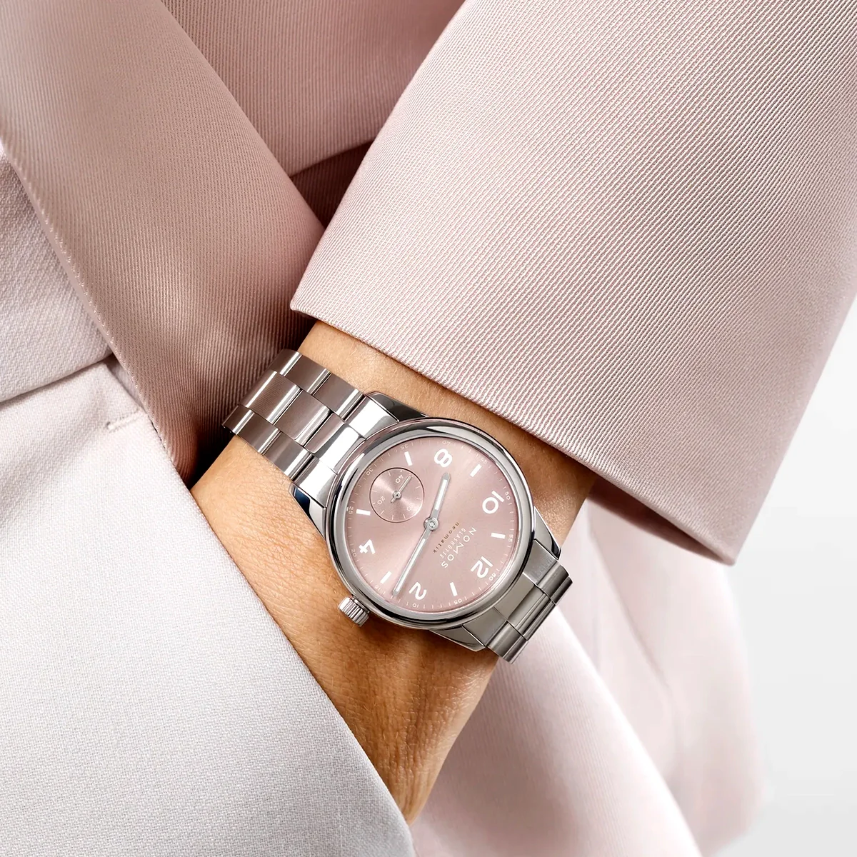 Club Sport Neomatik 34mm Rose Pink Dial Ladies Bracelet Watch - Image 2