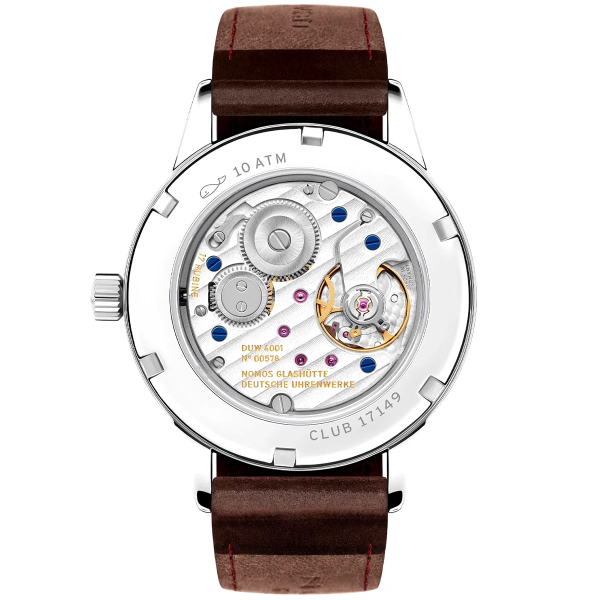 Club 36mm White Silver-Plated Dial Manual-Wind Watch - Image 4