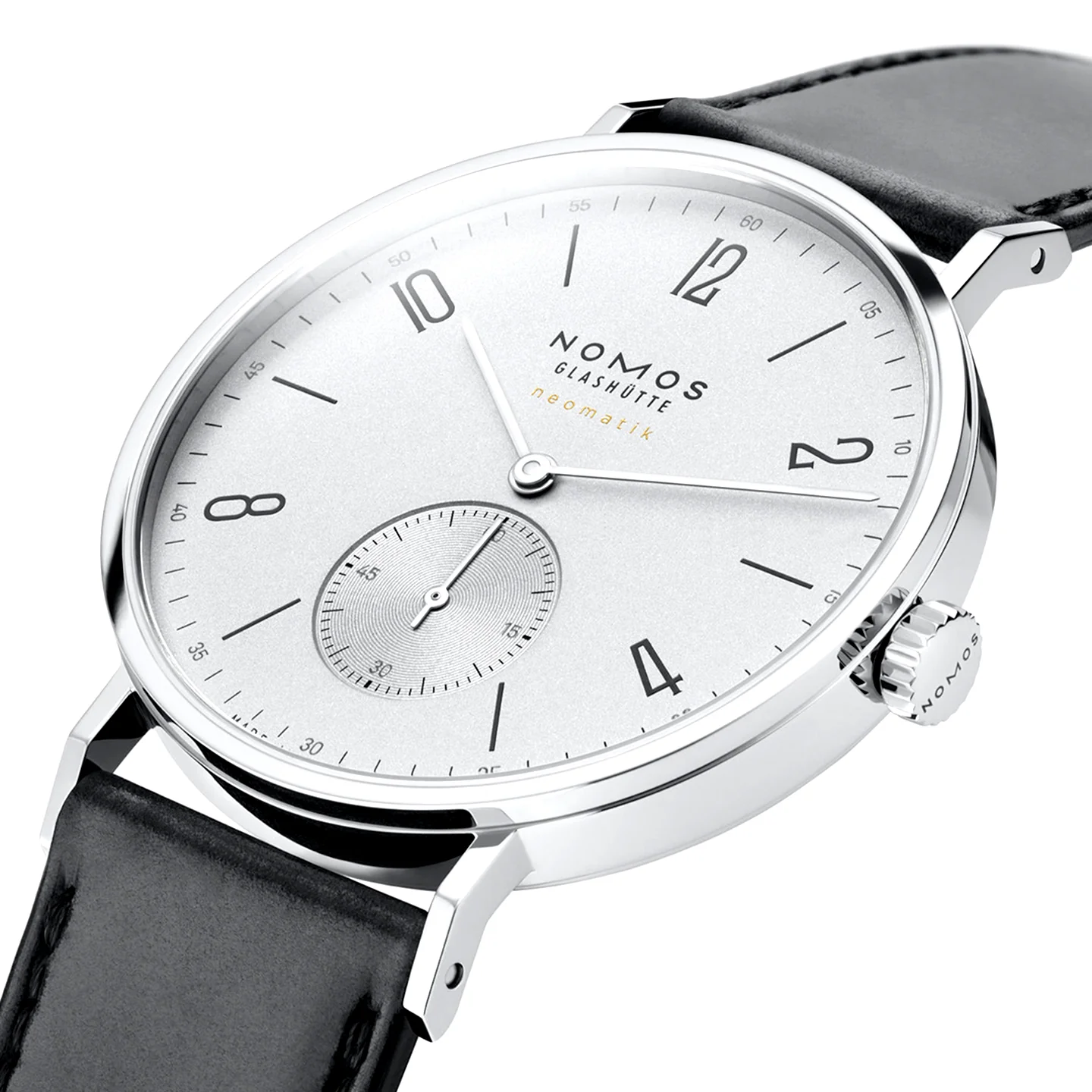 Tangente Neomatik 39mm Platinum Grey Dial Mens Strap Watch - Image 3