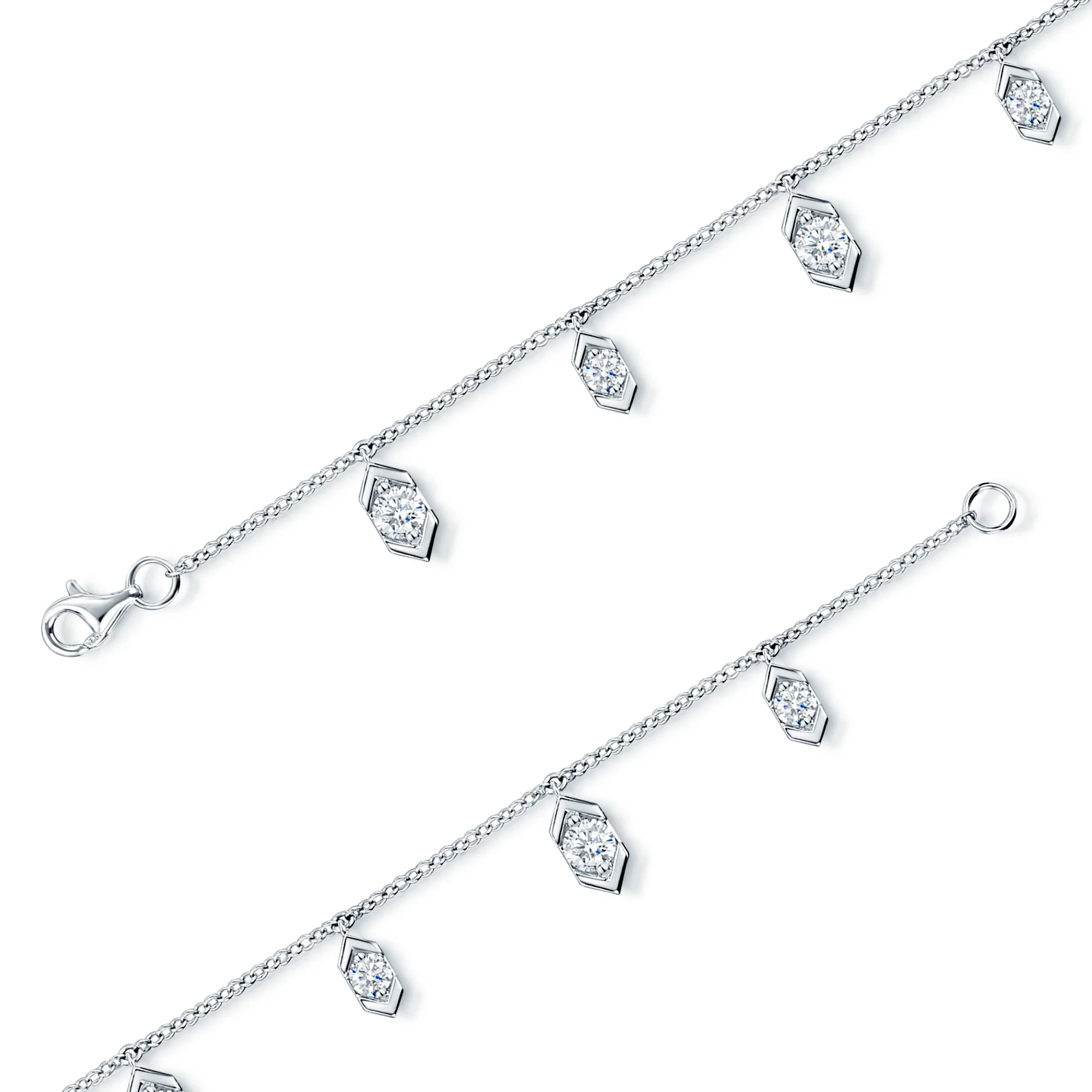 Nouveau Collection 18ct White Gold Diamond Fancy Bracelet - Image 6