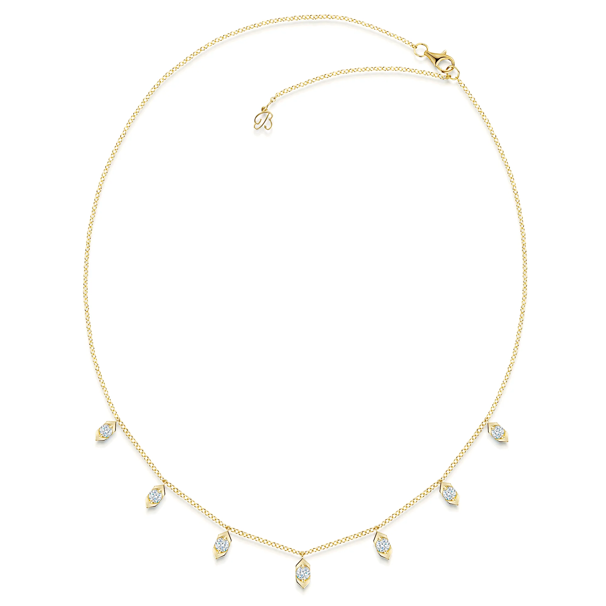 Nouveau Collection 18ct Yellow Gold 1.00 Carat Diamond Drop Necklet - Image 3