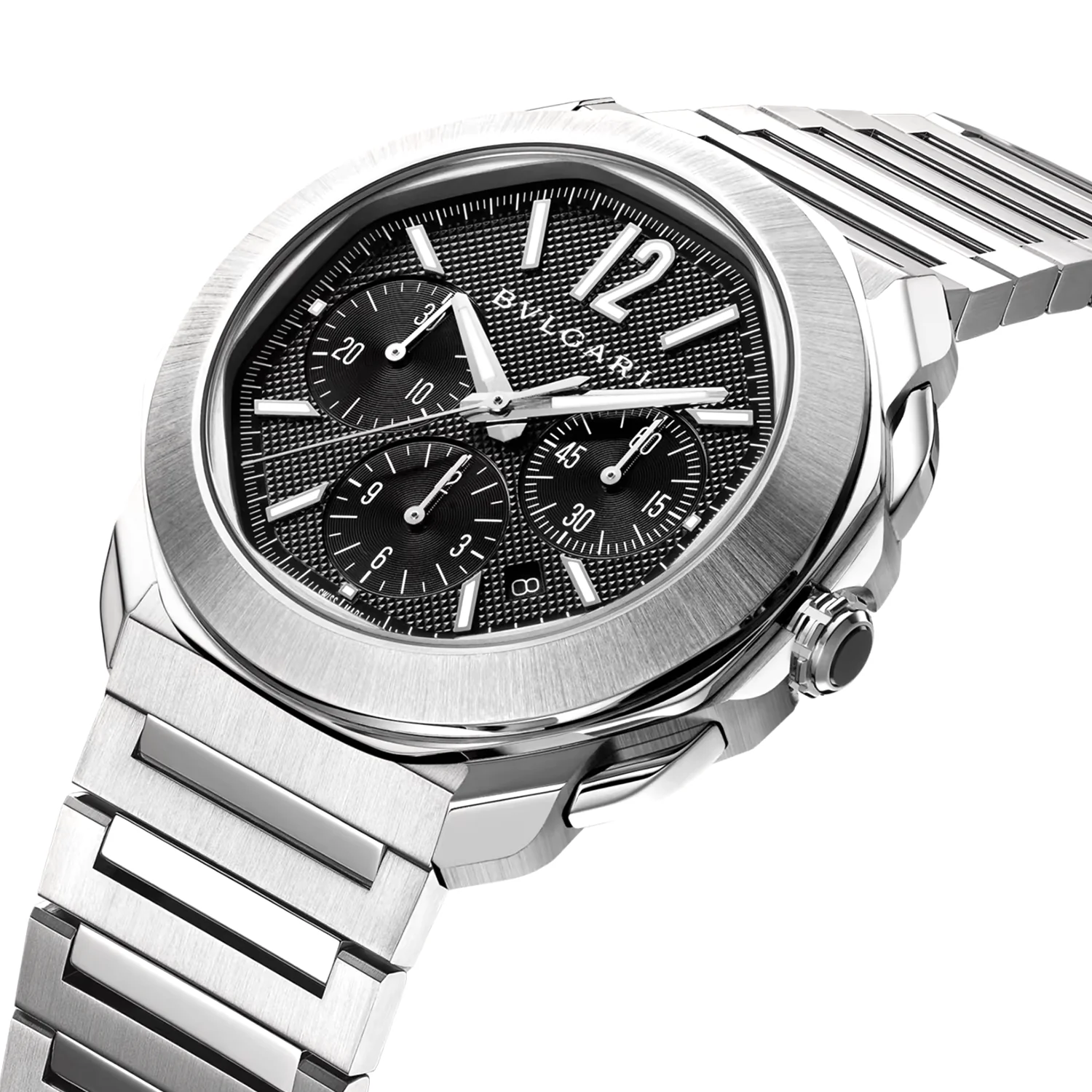 Octo Roma Chronograph Steel 42mm Automatic Bracelet Watch - Image 2