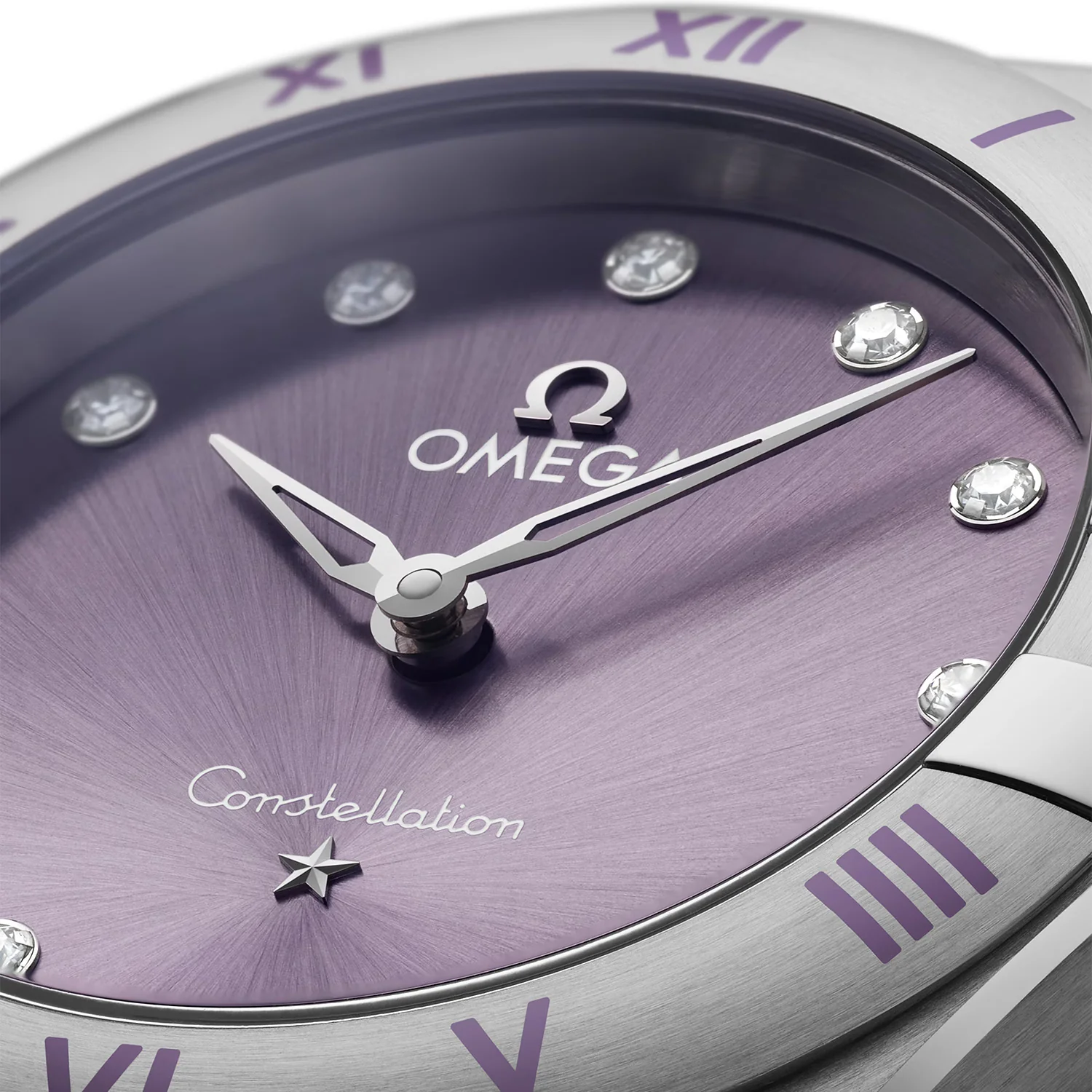 Constellation 28mm Purple Diamond Dial Ladies Bracelet Watch - Image 3