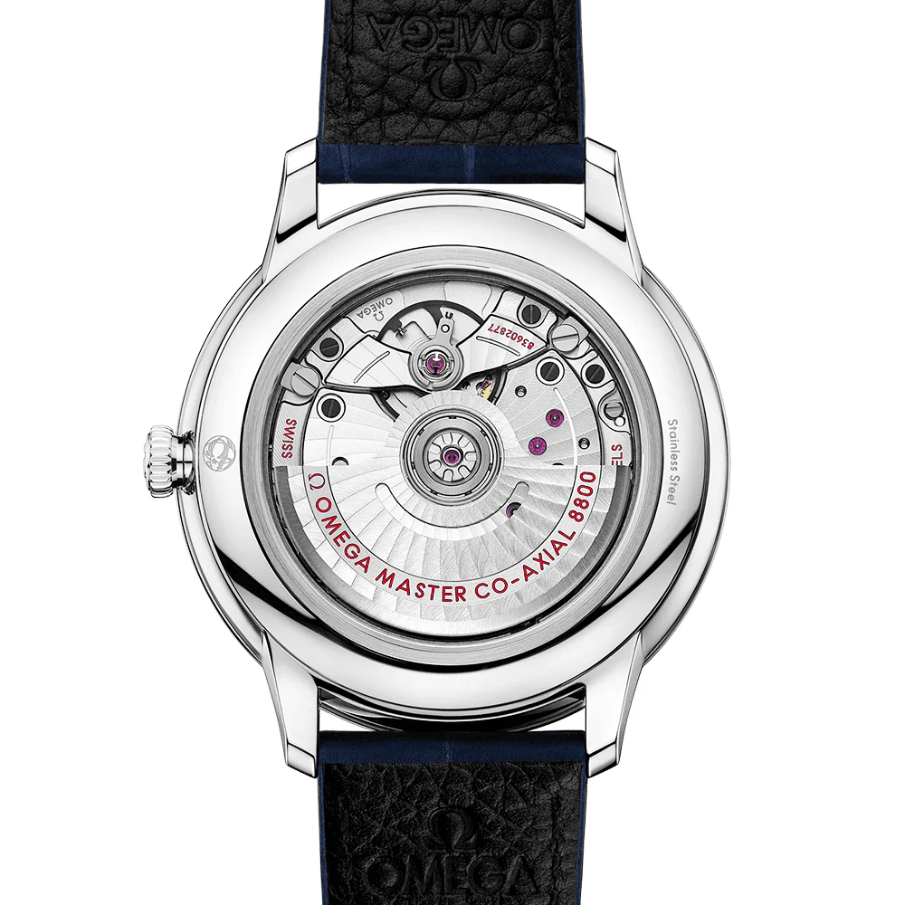 De Ville Prestige 40mm Dark Blue Dial Men's Automatic Strap Watch - Image 3