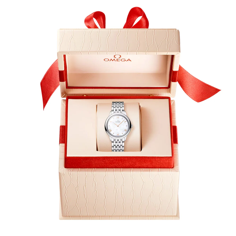 De Ville Prestige 27.5mm White Mother of Pearl Dial Bracelet Watch - Image 2