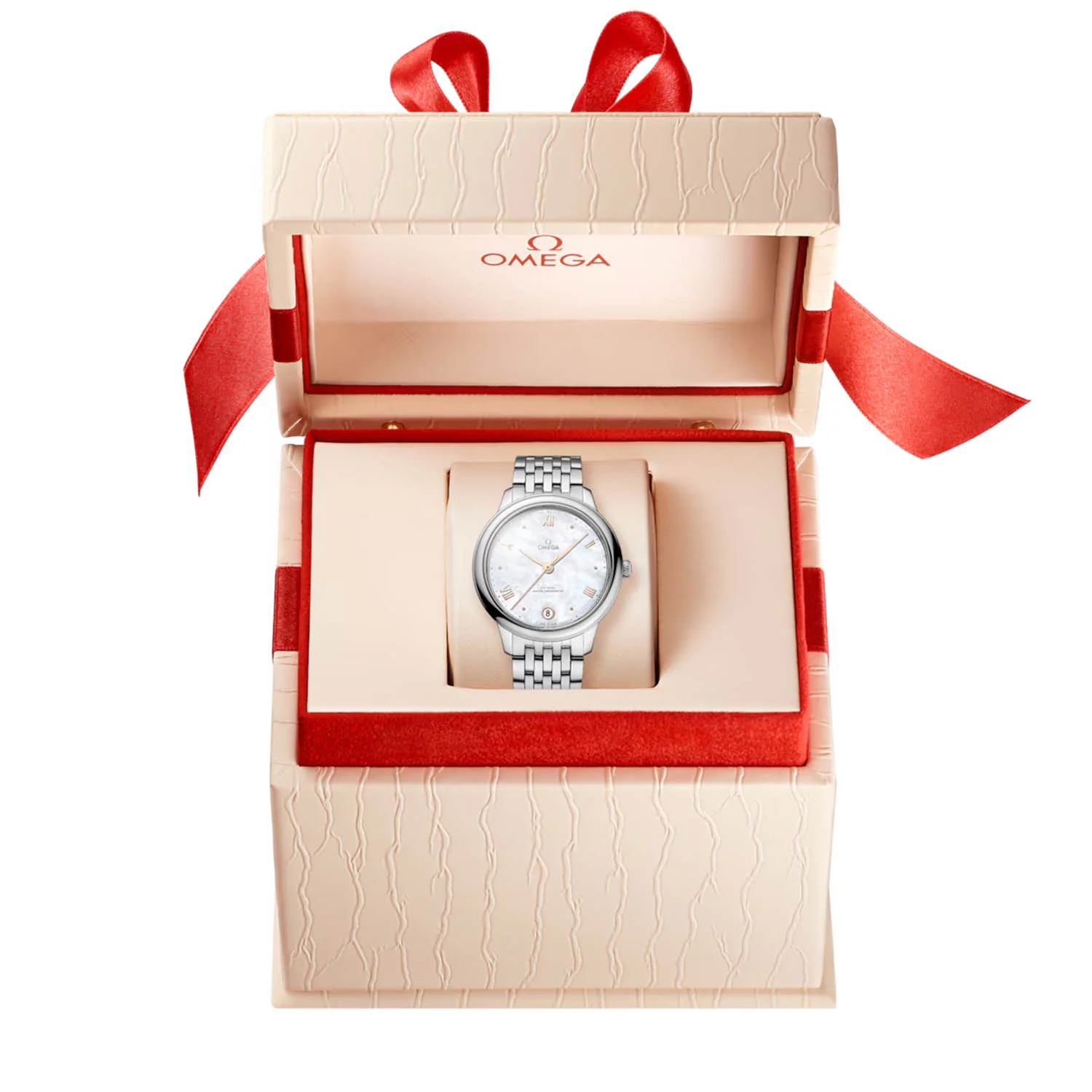 De Ville Prestige 34mm White Mother of Pearl Dial Ladies Bracelet Watch - Image 2