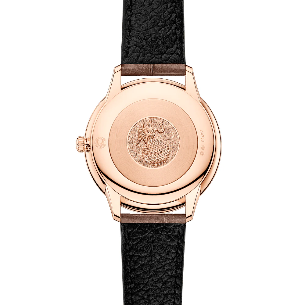 De Ville Prestige 30mm 18ct Rose Gold Diamond Dial Strap Watch - Image 3