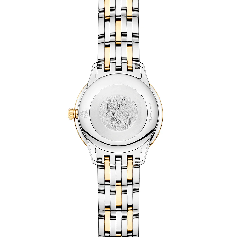 De Ville Prestige 27.5mm Two-Tone White Mother of Pearl Dial Bracelet Watch - Image 3
