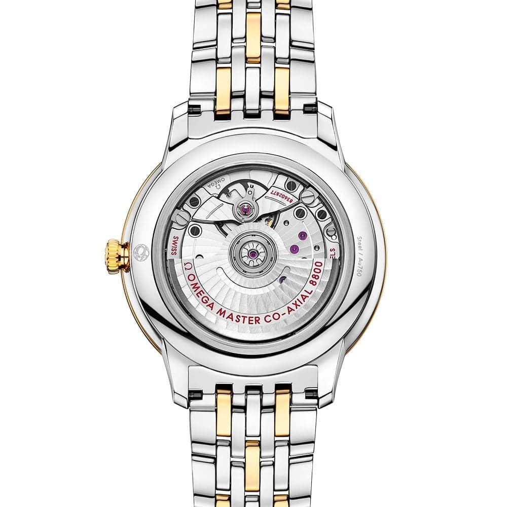 De Ville Prestige 40mm Two-Tone Silver Diamond Dial Men's Bracelet Watch - Image 3